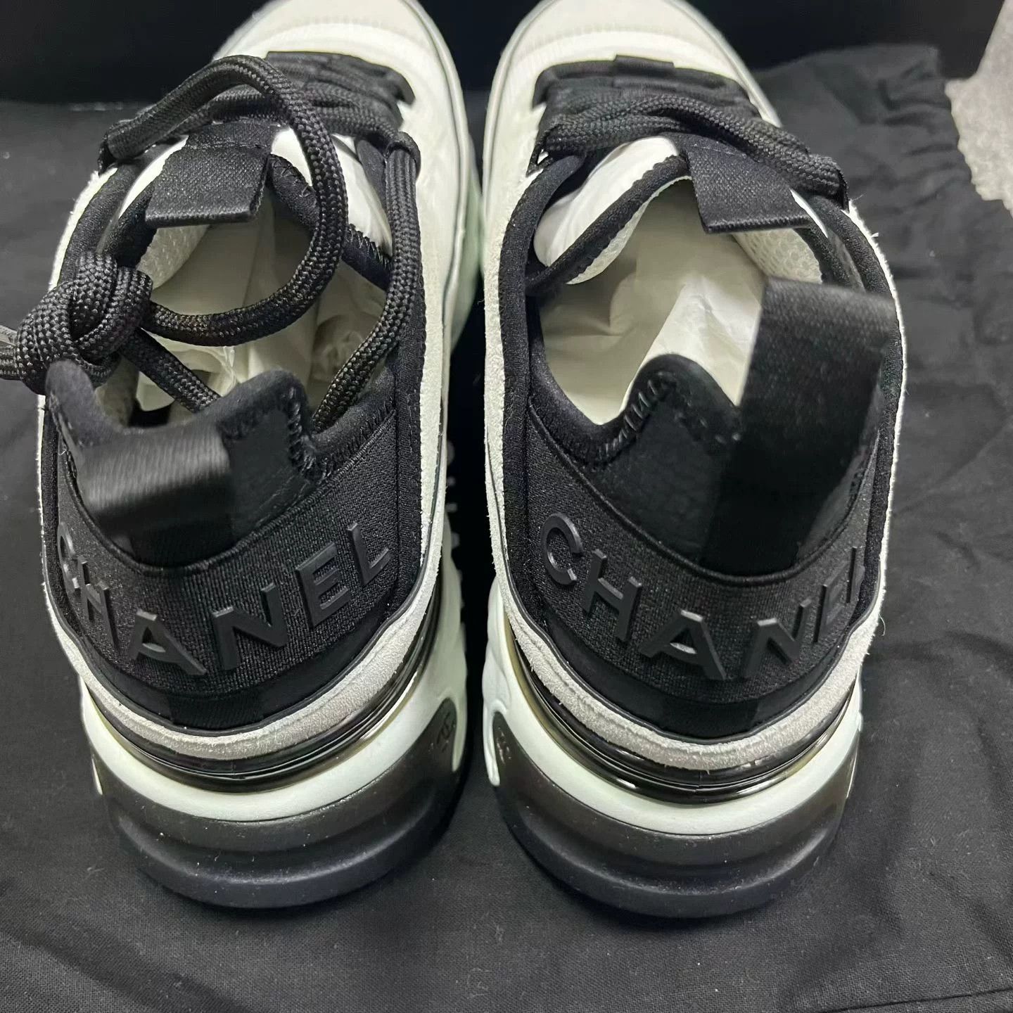 Chanel Chanel White Gray Low-Top Casual Shoes Size US 6.5 / IT 36.5 - 4 Thumbnail