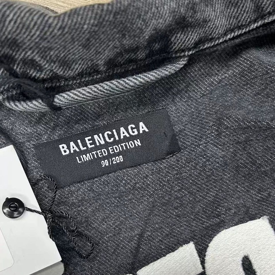 Balenciaga Balenciaga Black Washed Denim Jacket Size US XS / EU 42 / 0 - 3 Thumbnail