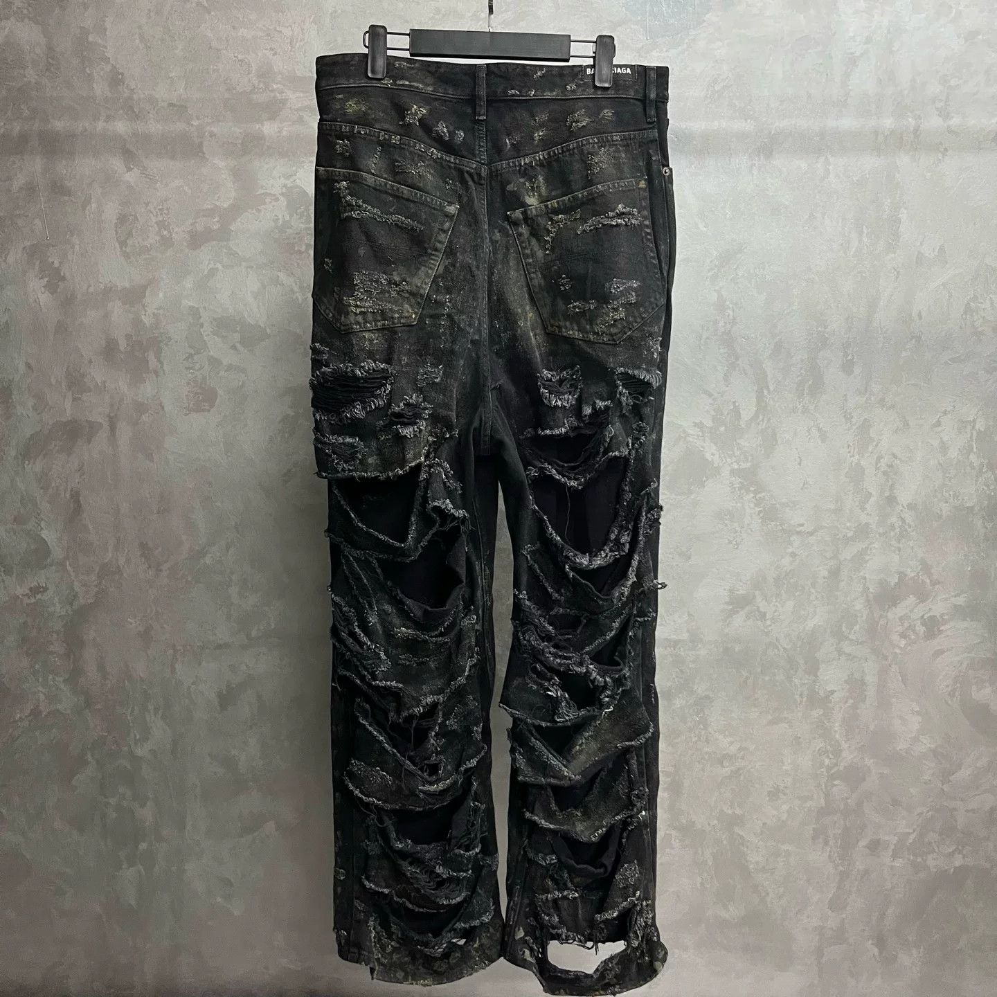 Balenciaga Balenciaga Distressed Straight-Leg Jeans Size 22" - 7 Thumbnail
