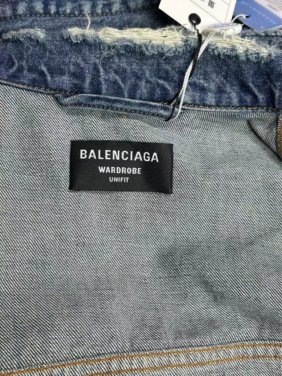 Balenciaga Balenciaga Blue Graffiti Logo Denim Jacket Size US M / EU 48-50 / 2 - 3 Thumbnail