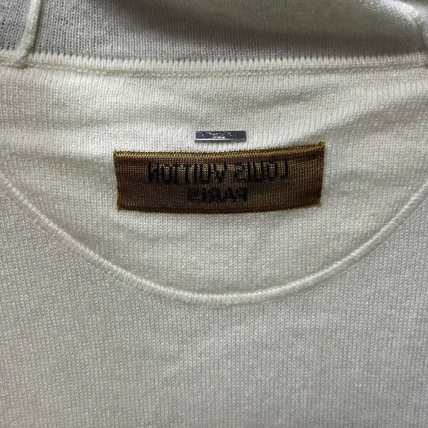 Louis Vuitton Louis Vuitton White Cashmere Blend Hooded Knit Size US L / EU 52-54 / 3 - 5 Thumbnail