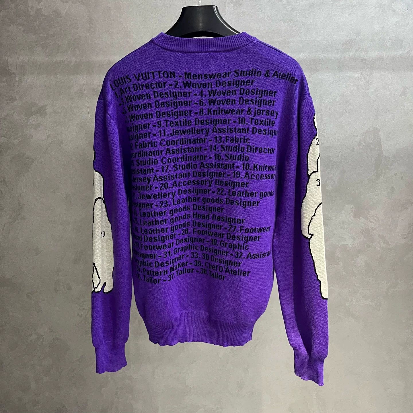 Louis Vuitton Louis Vuitton Purple Logo Jacquard Sweater Size US L / EU 52-54 / 3 - 5 Thumbnail
