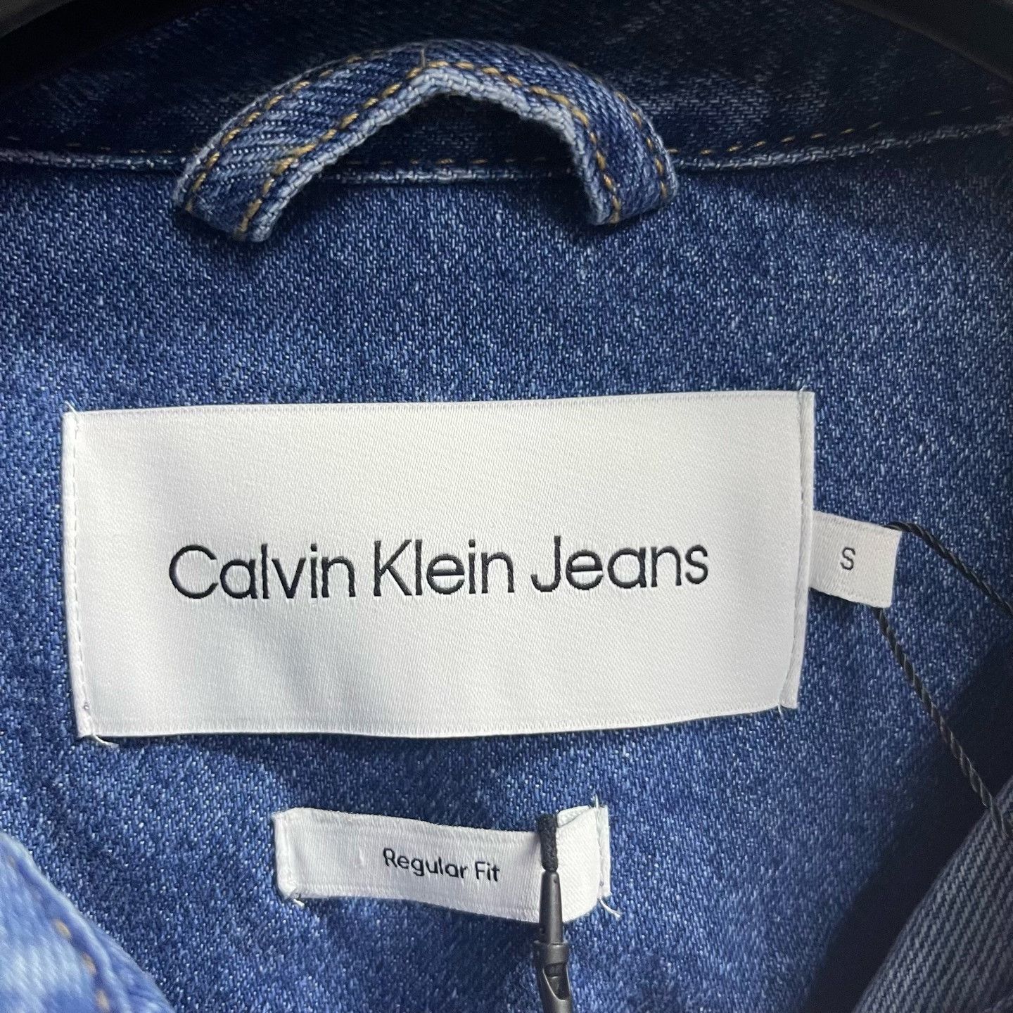Calvin Klein Calvin Klein New Mid-Blue Solid Denim Jacket Size US S / EU 44-46 / 1 - 2 Thumbnail