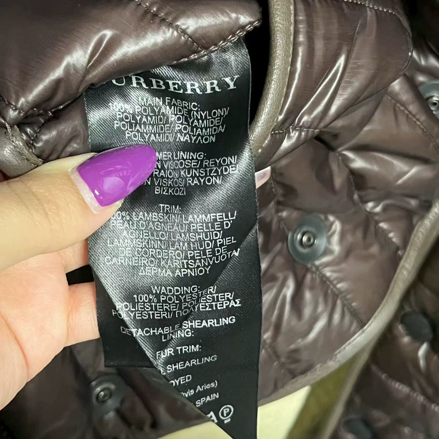 Burberry Burberry Dark Brown Lamb Wool Jacket Size US M / EU 48-50 / 2 - 5 Thumbnail