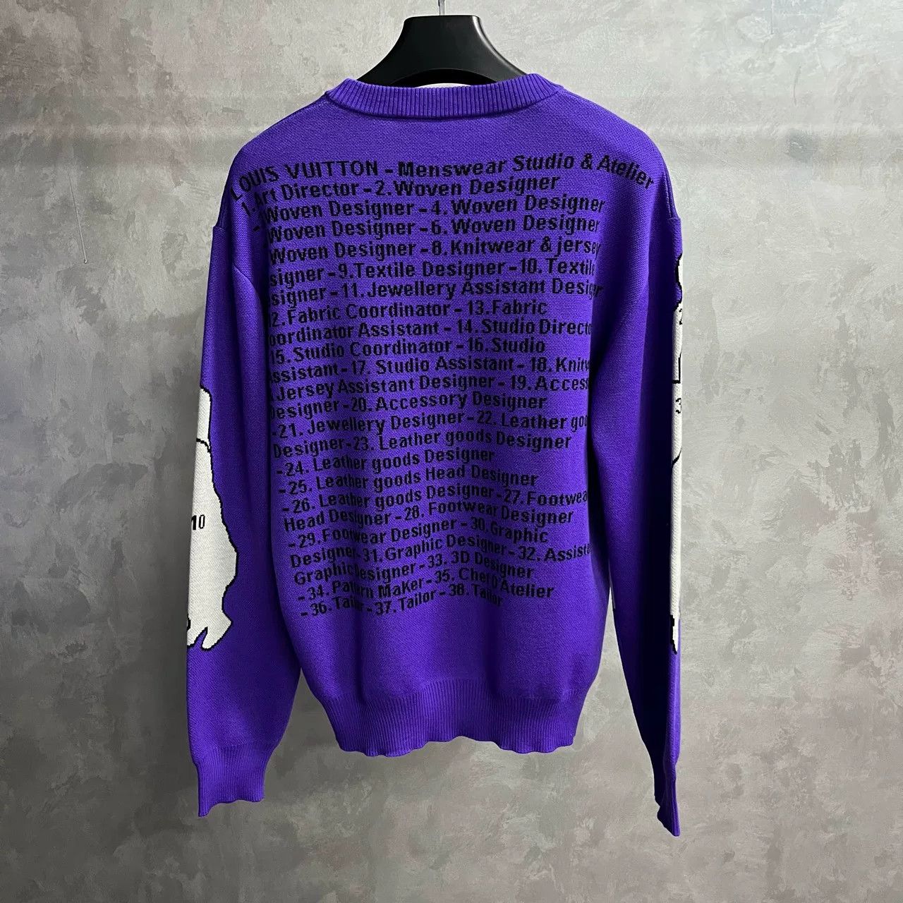 Louis Vuitton Louis Vuitton Purple Logo Jacquard Sweater Size US M / EU 48-50 / 2 - 5 Thumbnail