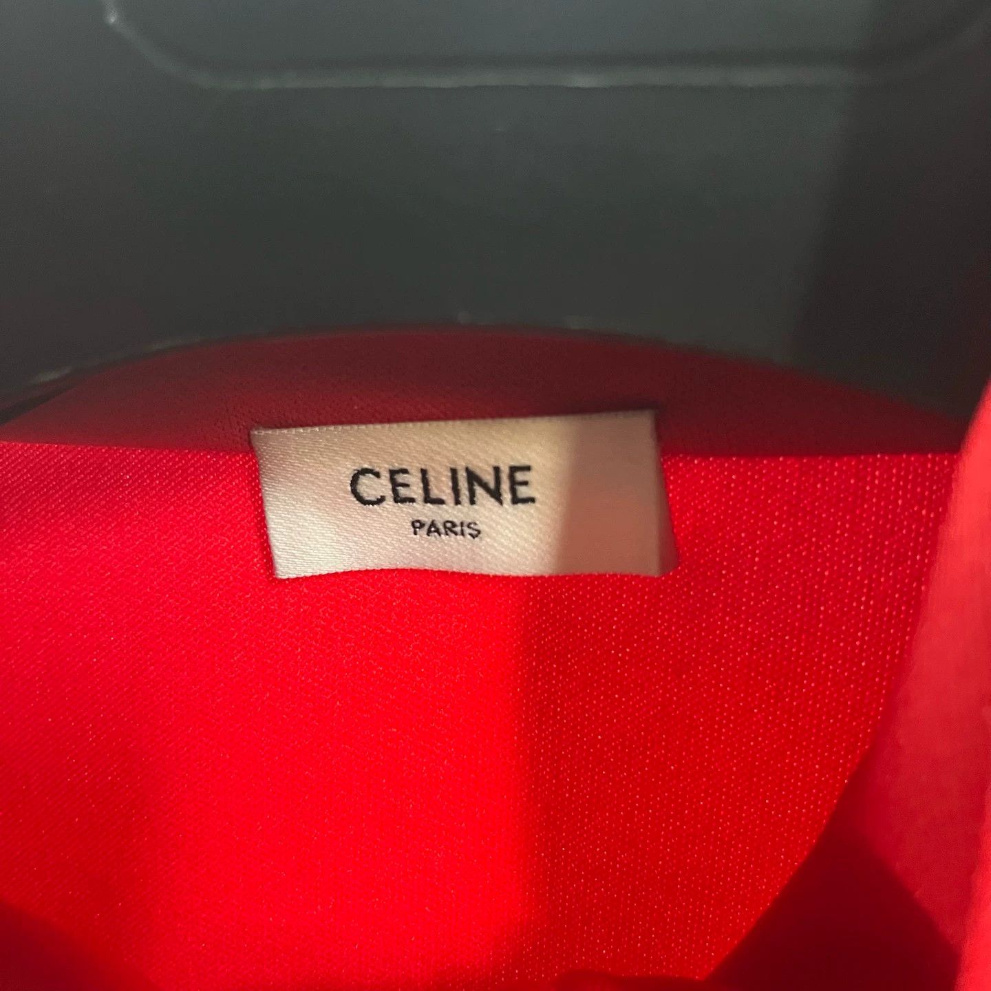 Celine Celine Red Logo Zip Stand Collar Hoodie Size US S / EU 44-46 / 1 - 5 Thumbnail