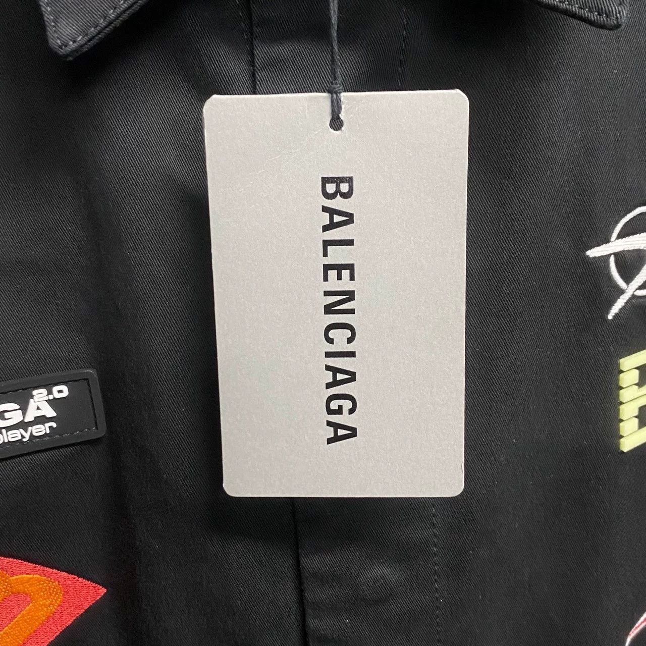 Balenciaga Balenciaga Black Art Print Logo Short Sleeve Shirt Size S / US 4 / IT 40 - 5 Thumbnail