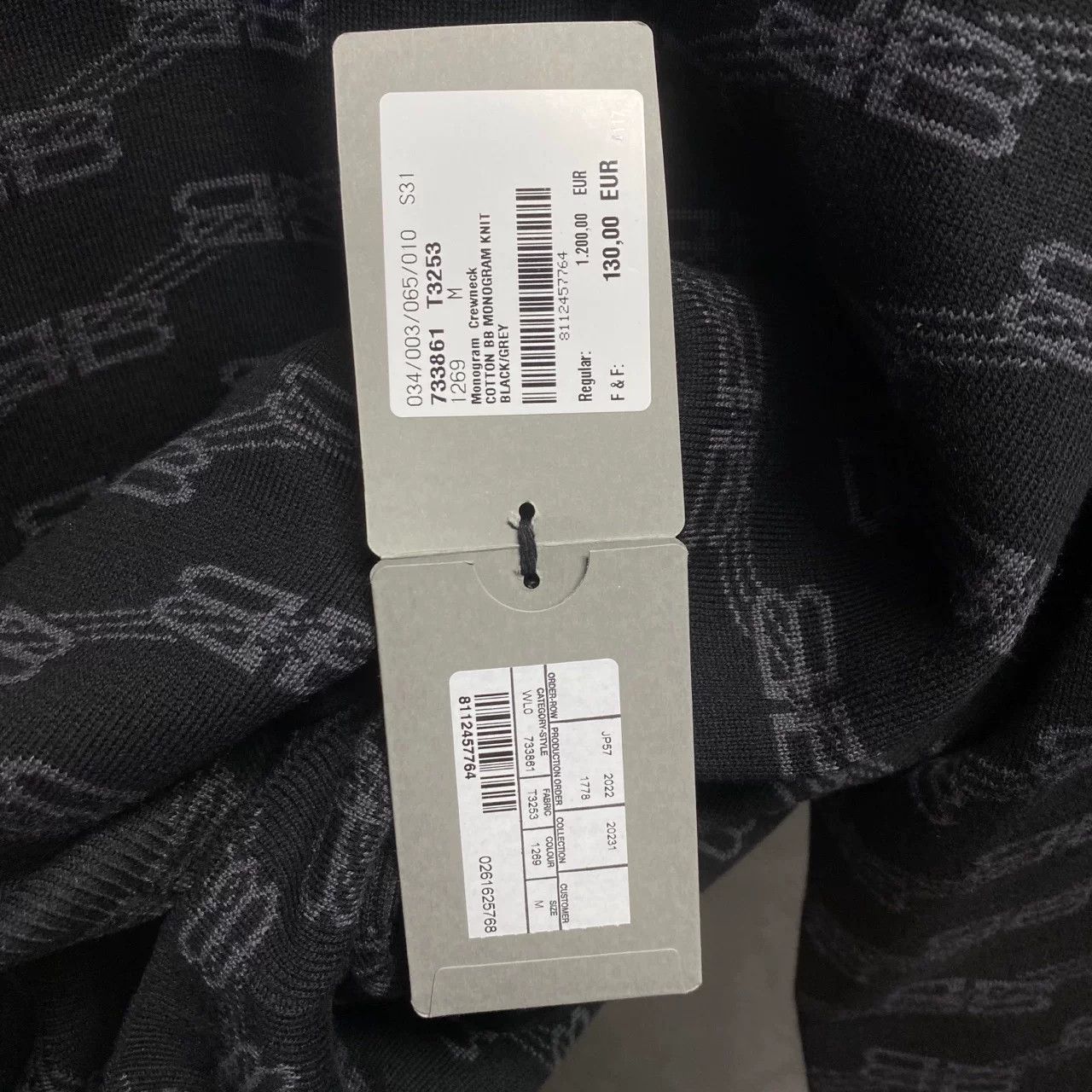 Balenciaga Balenciaga Black Lock Buckle Logo Knit Sweater Size US XS / EU 42 / 0 - 7 Thumbnail