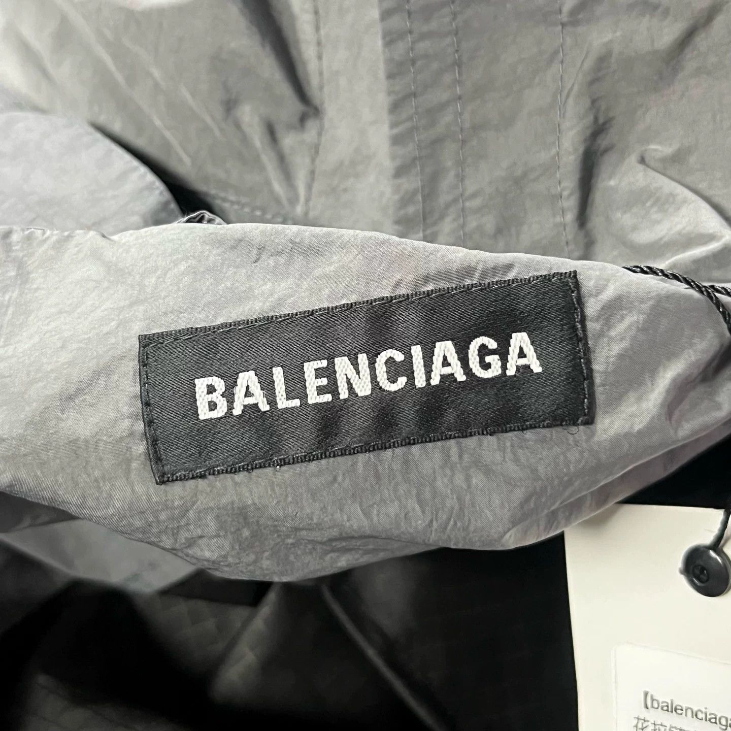Balenciaga Balenciaga Gray Logo Zip High Neck Jacket Size US M / EU 48-50 / 2 - 5 Thumbnail