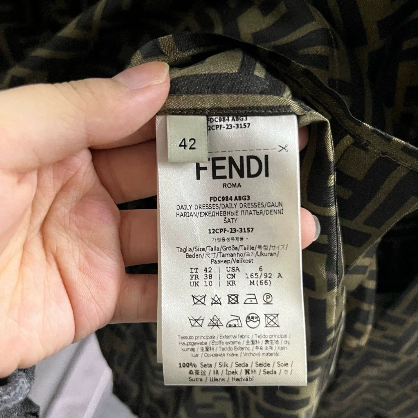 Fendi Fendi Brown Logo Shirt Dress Size S / US 4 / IT 40 - 7 Thumbnail
