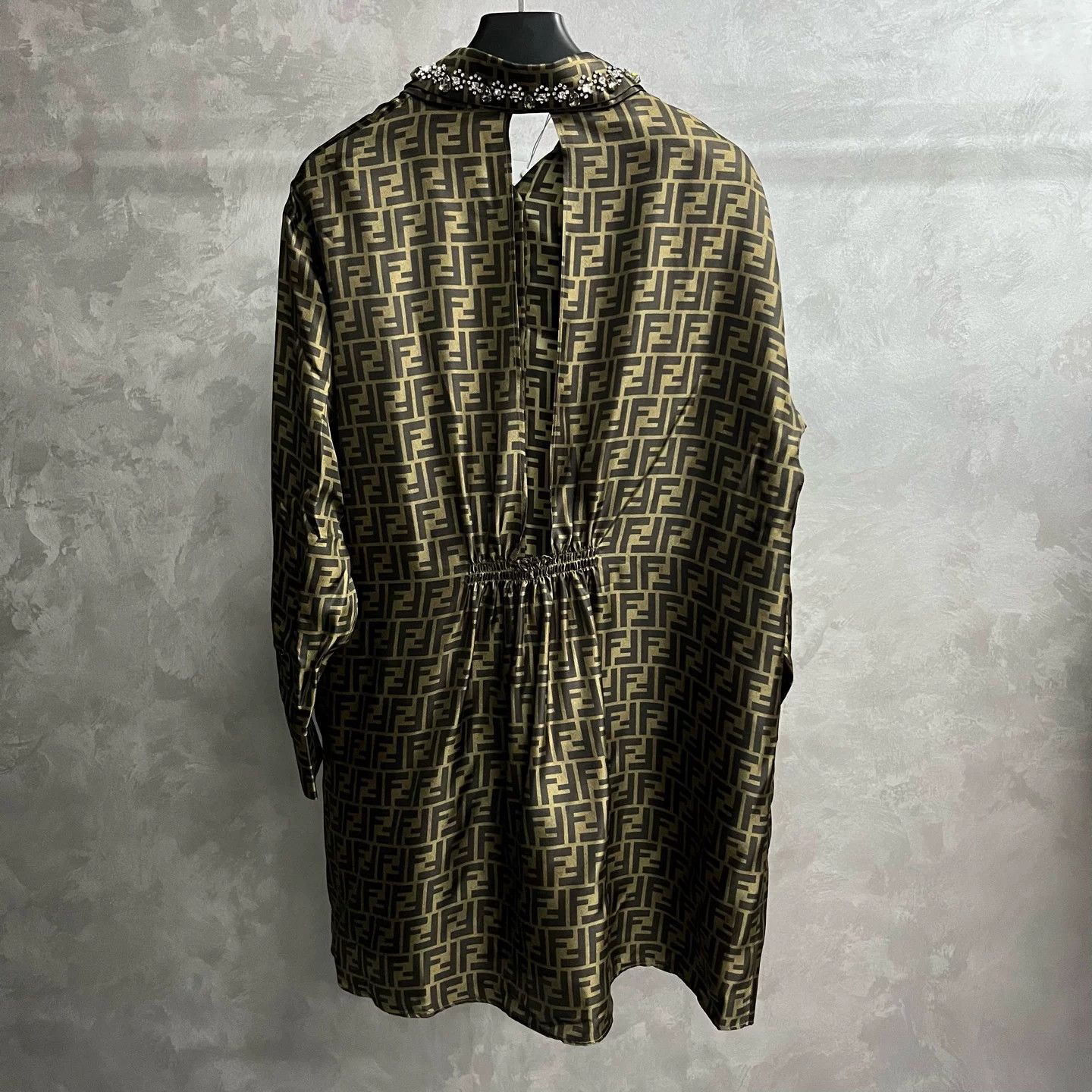Fendi Fendi Brown Logo Shirt Dress Size S / US 4 / IT 40 - 5 Thumbnail