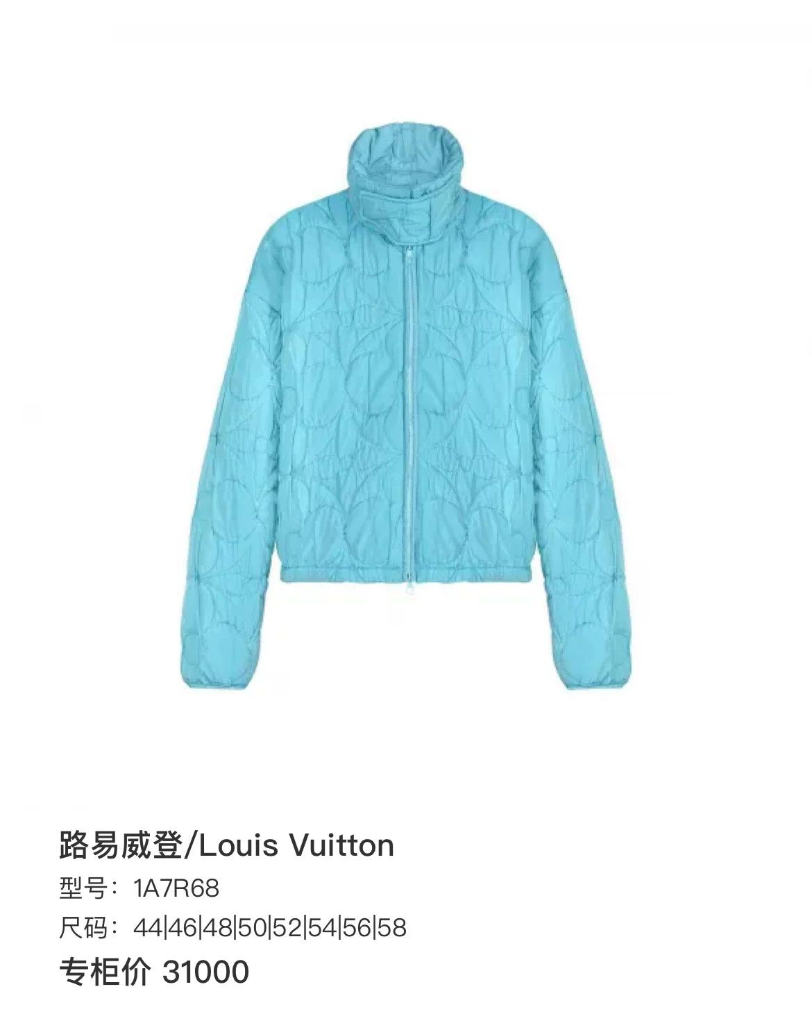 Louis Vuitton Louis Vuitton Blue Embossed Down Jacket Size US S / EU 44-46 / 1 - 6 Thumbnail