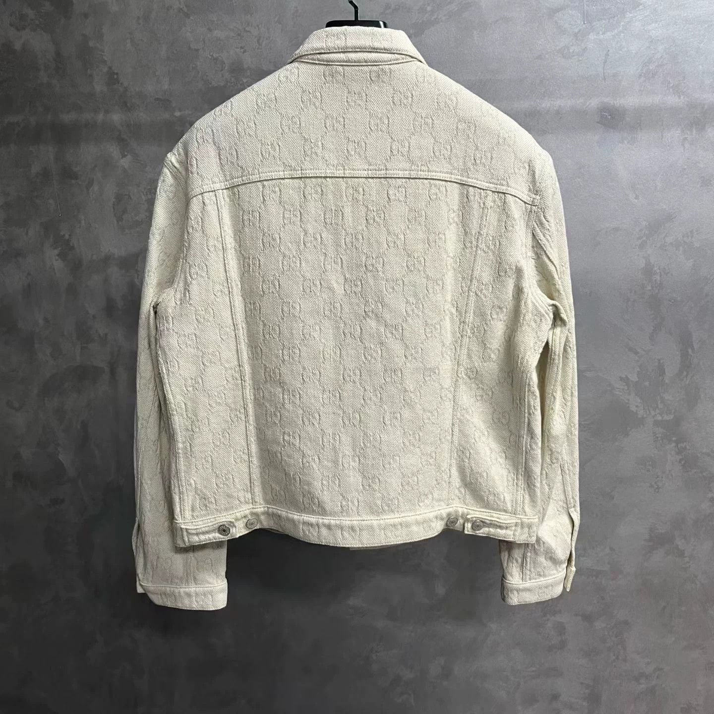 Gucci Gucci Ivory Cotton Jacquard Jacket Size US L / EU 52-54 / 3 - 5 Thumbnail