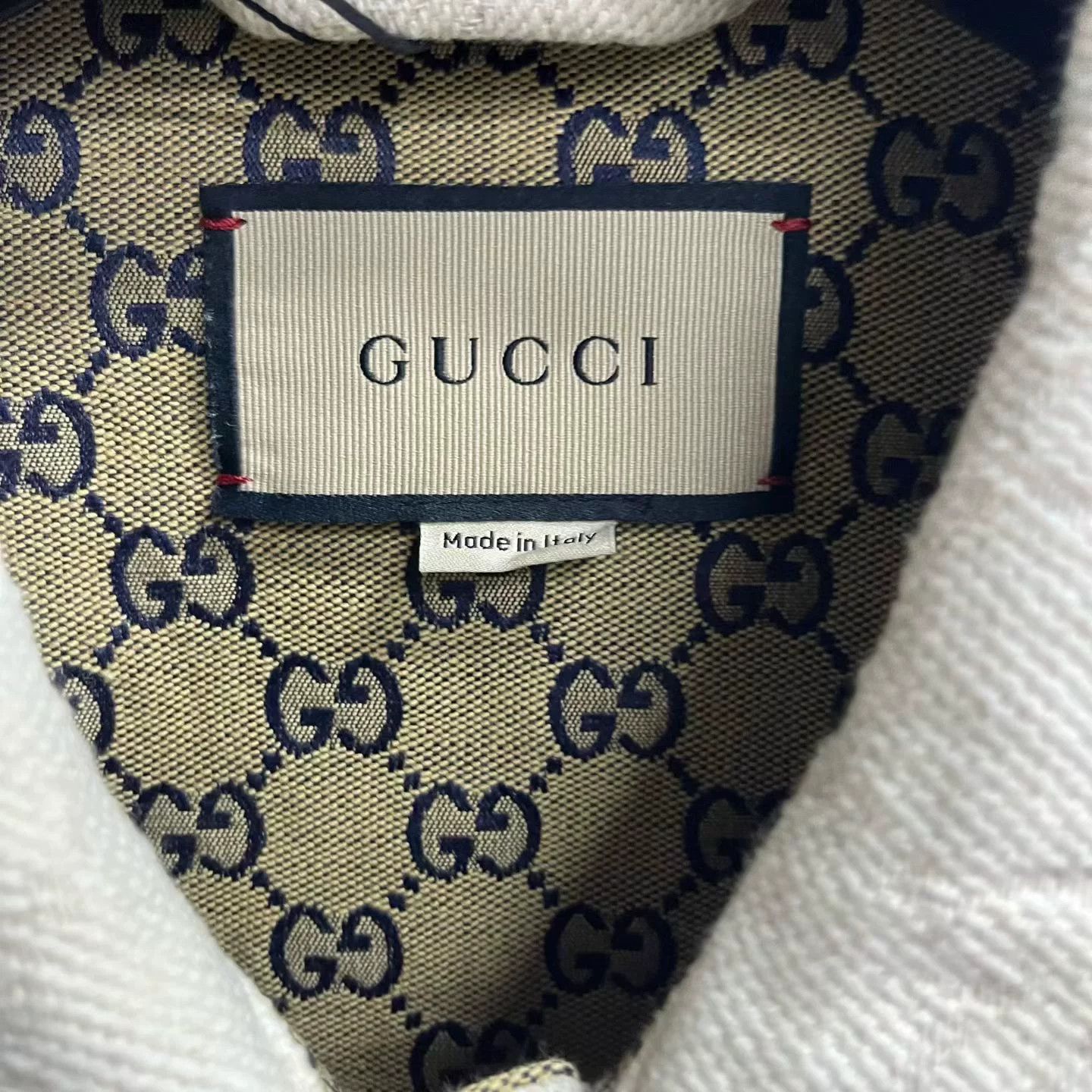 Gucci Gucci Ivory Cotton Jacquard Jacket Size US L / EU 52-54 / 3 - 2 Thumbnail