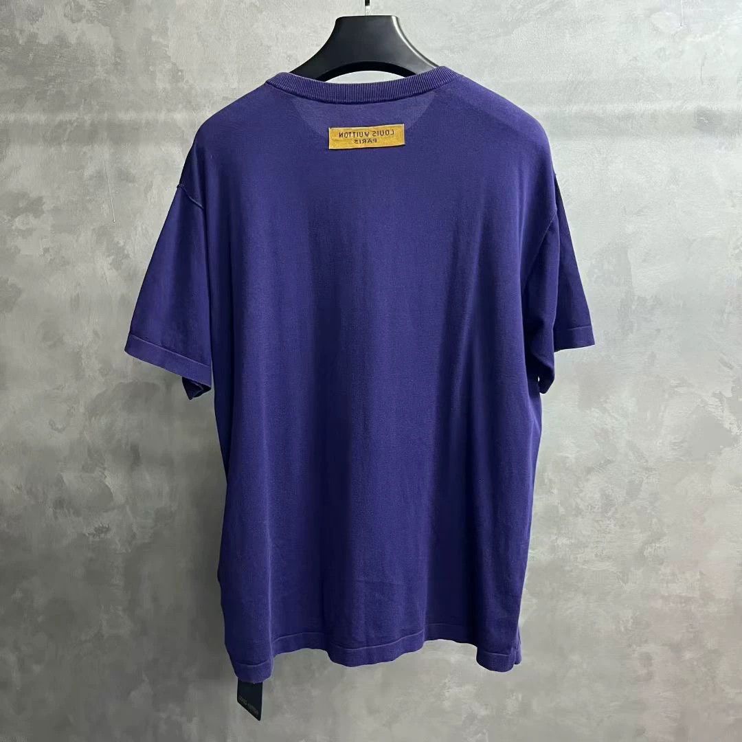 Louis Vuitton Louis Vuitton Blue Letter Print Crewneck T-Shirt Size US L / EU 52-54 / 3 - 2 Thumbnail