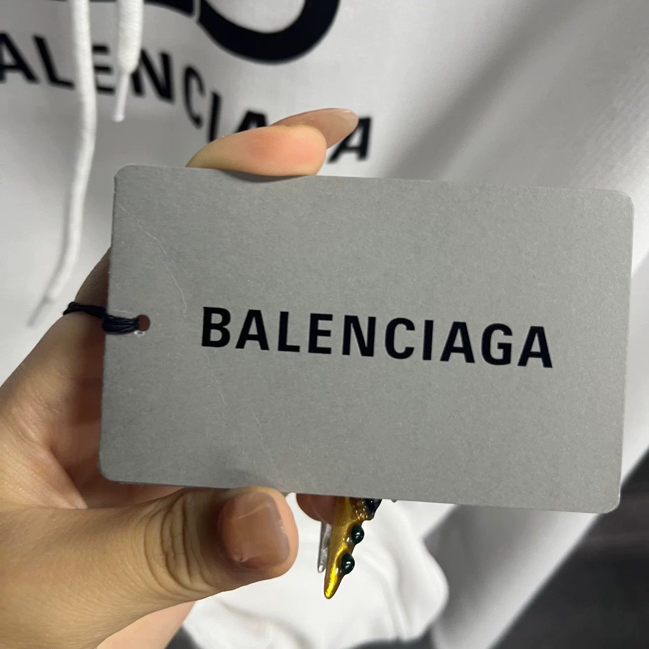 Balenciaga Balenciaga White Logo Print Hoodie Size US XS / EU 42 / 0 - 4 Thumbnail