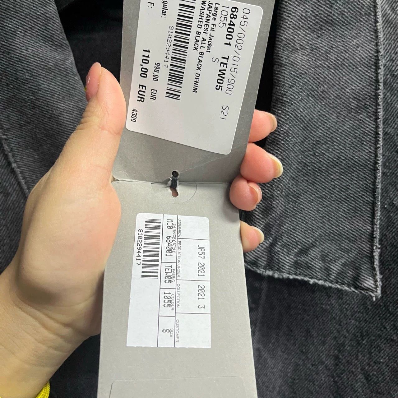 Balenciaga Balenciaga Black Washed Denim Jacket Size US S / EU 44-46 / 1 - 4 Thumbnail