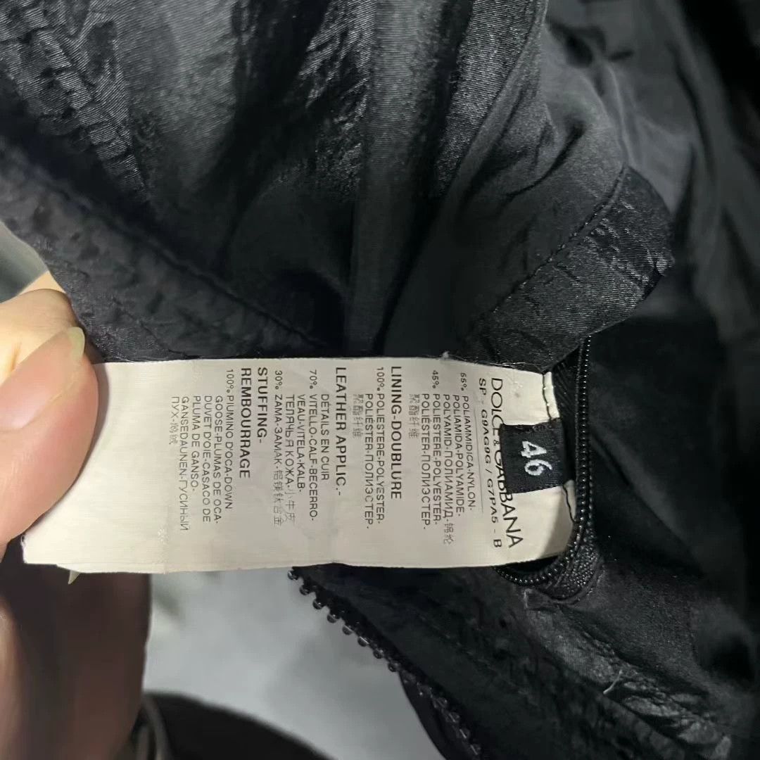 Dolce & Gabbana Dolce&Gabbana Black Down Jacket Size US S / EU 44-46 / 1 - 4 Thumbnail