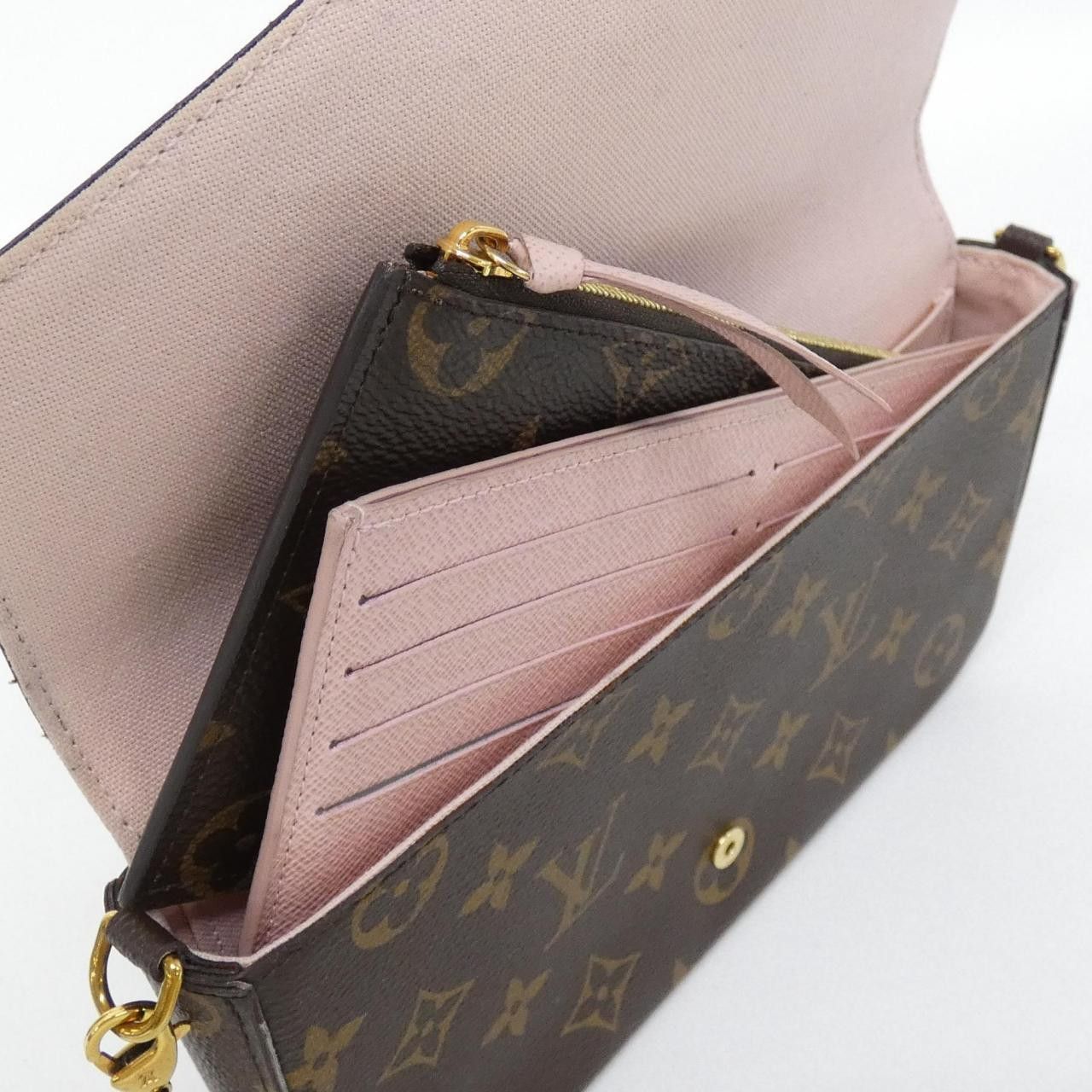 Louis Vuitton Louis Vuitton Louis Vuitton Pochette Felicie Monogram Shoulder Bag Textile Shoulder Bag M62415 DUTY FREE for USA Size ONE SIZE - 9 Thumbnail