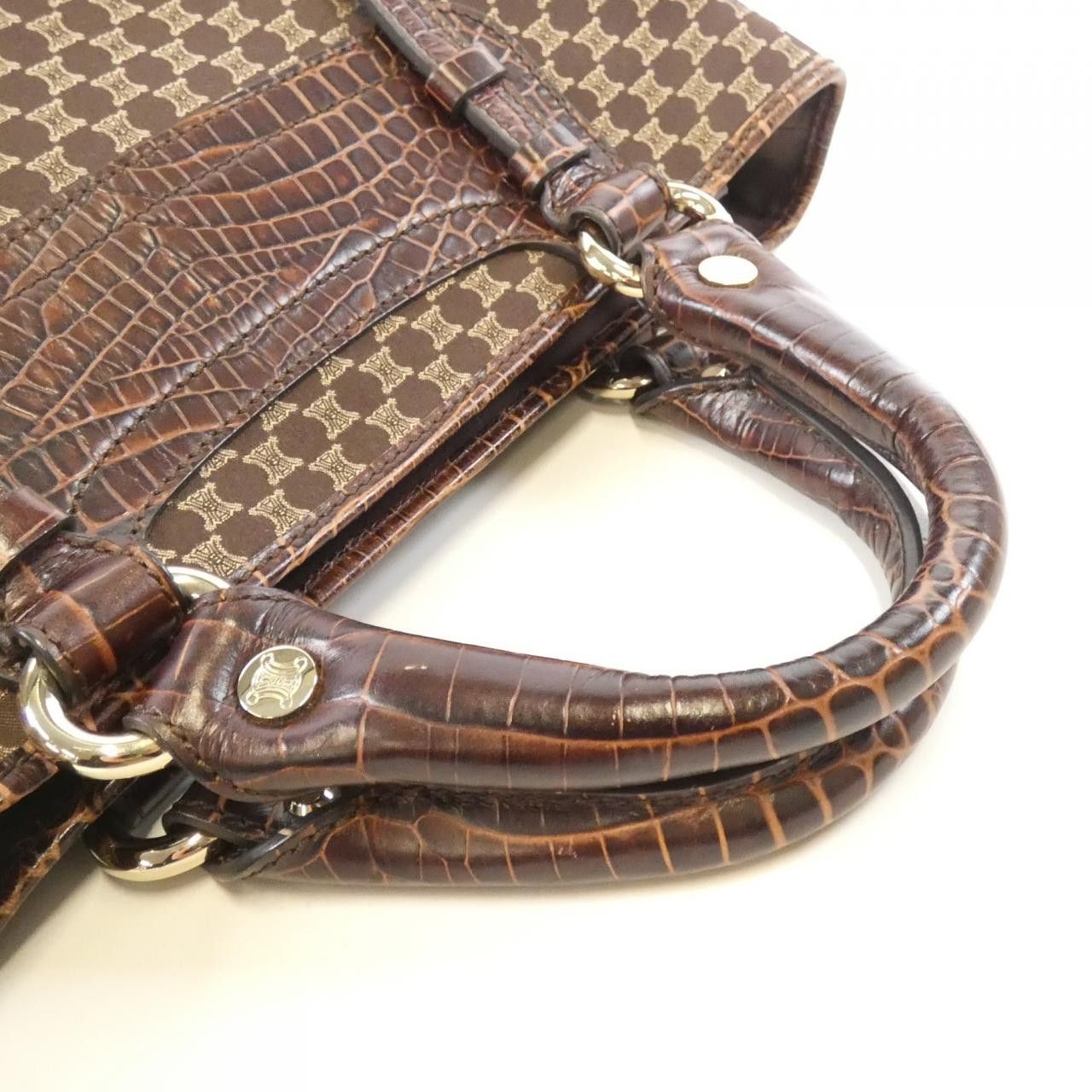 Celine Celine Celine Canvas Leather Handbag Leather Handbag DUTY FREE for USA Size ONE SIZE - 4 Thumbnail