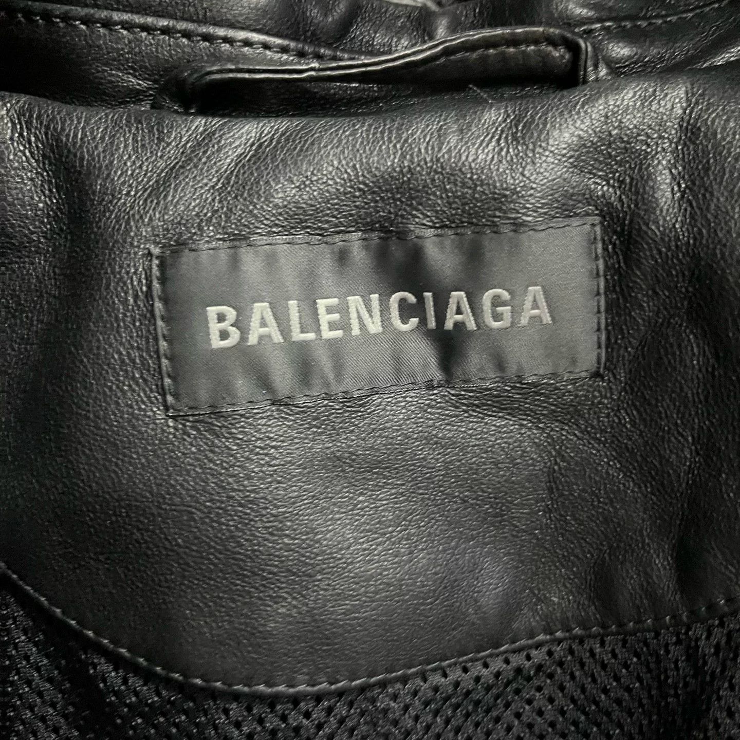 Balenciaga Balenciaga Color-Block Logo Hooded Leather Jacket Size US M / EU 48-50 / 2 - 5 Thumbnail