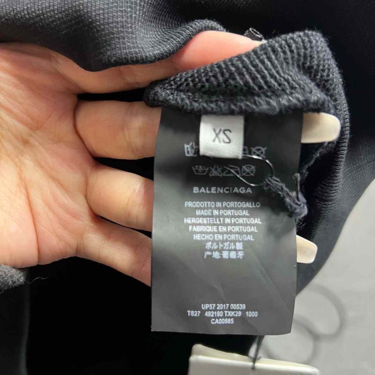 Balenciaga Balenciaga Black Logo Print Hoodie Size US XS / EU 42 / 0 - 5 Thumbnail