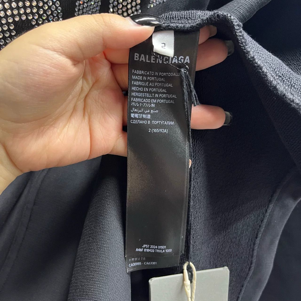 Balenciaga Balenciaga 24 Black Letter Print Cropped Hoodie Size US M / EU 48-50 / 2 - 3 Thumbnail