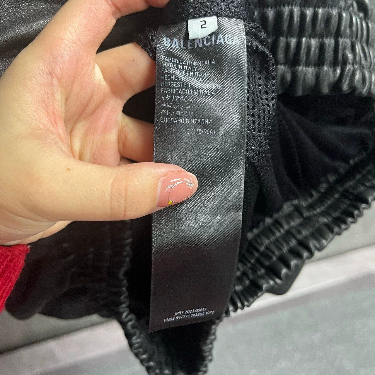 Balenciaga Balenciaga Colorblock Logo Hooded Leather Jacket Size US L / EU 52-54 / 3 - 3 Thumbnail
