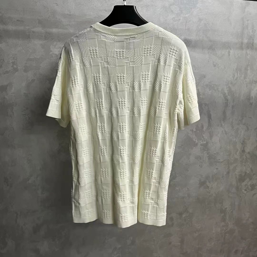 Louis Vuitton Louis Vuitton 2024 White Letter Jacquard T-shirt Size US L / EU 52-54 / 3 - 5 Thumbnail