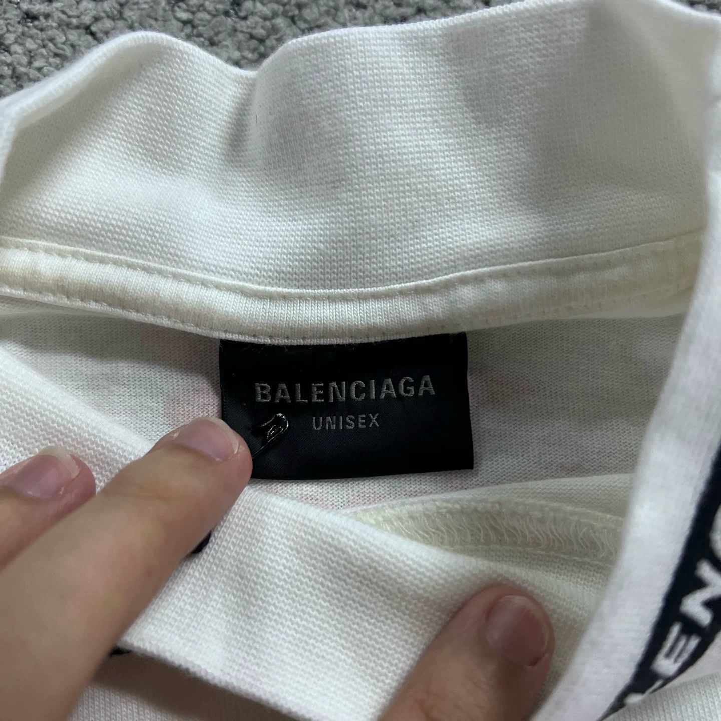 Balenciaga Balenciaga White Logo Print Casual T-shirt Size US L / EU 52-54 / 3 - 2 Thumbnail
