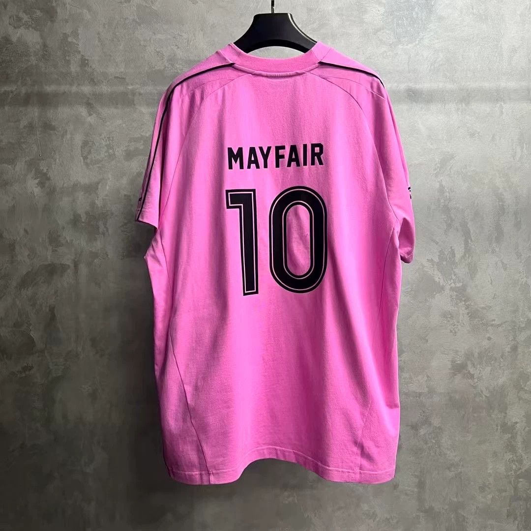 Balenciaga Balenciaga Pink Logo Print Short-Sleeve T-Shirt Size M / US 6-8 / IT 42-44 - 4 Thumbnail