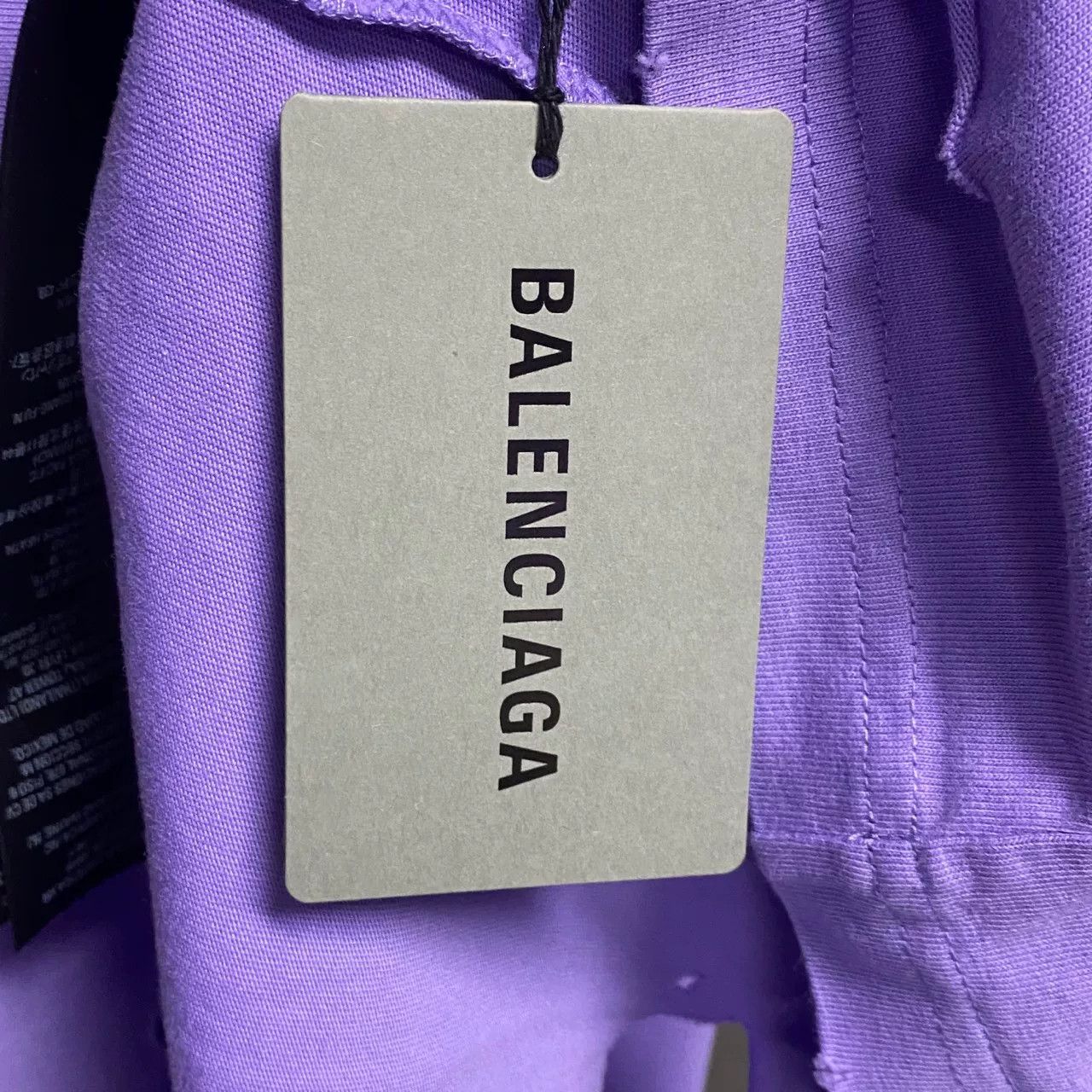 Balenciaga Balenciaga Lavender Distressed Logo Tee Size XS / US 0-2 / IT 36-38 - 3 Thumbnail
