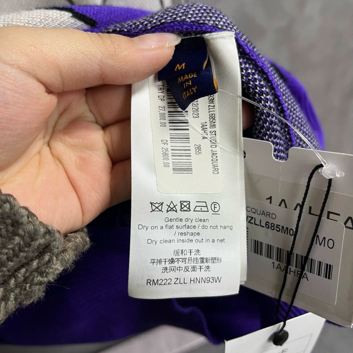 Louis Vuitton Louis Vuitton Purple Logo Jacquard Crewneck Sweater Size US M / EU 48-50 / 2 - 2 Thumbnail