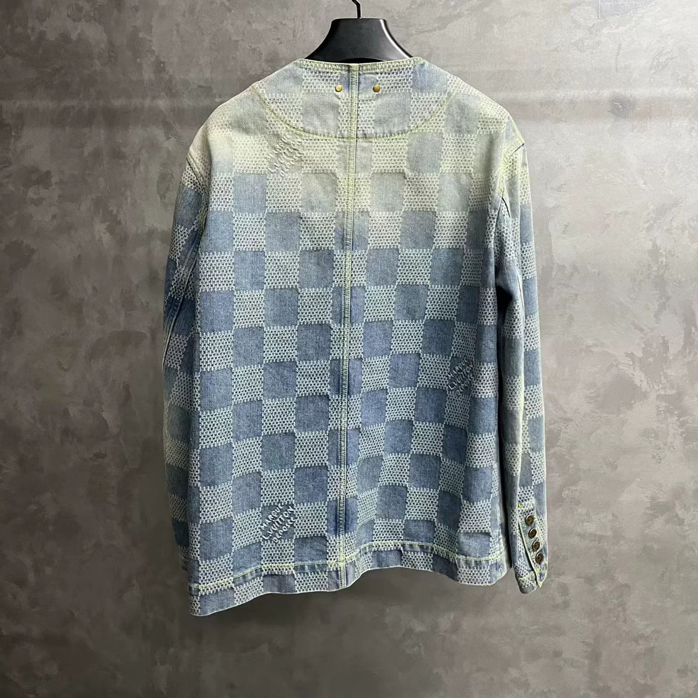 Louis Vuitton Louis Vuitton Blue Check Denim Jacket Size US M / EU 48-50 / 2 - 5 Thumbnail