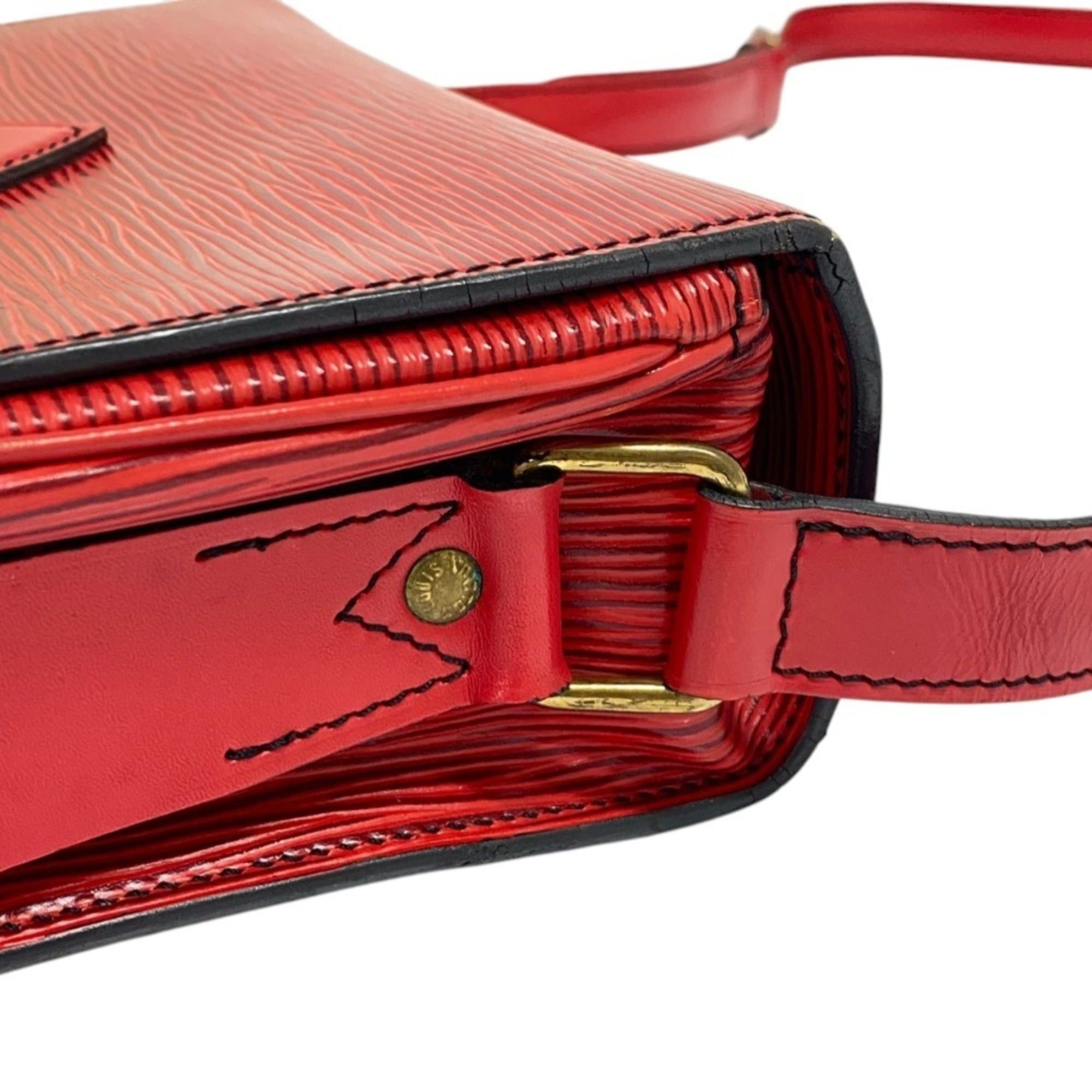 Louis Vuitton Louis Vuitton Cartouchiere MM Epi Leather Shoulder Bag M52247 Red Women's Size ONE SIZE - 12 Thumbnail