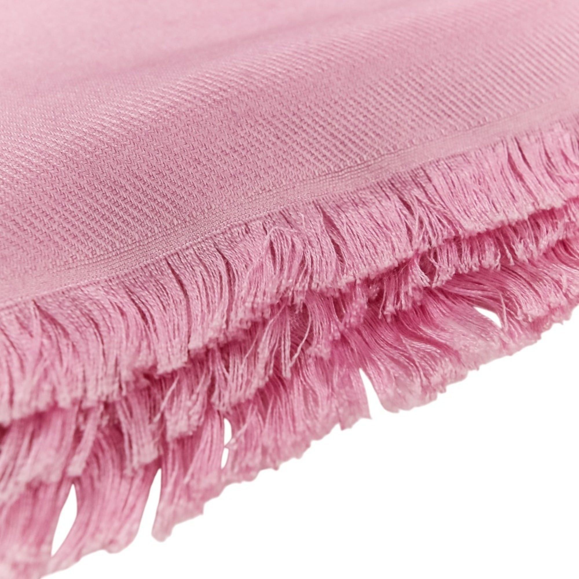 Louis Vuitton Louis Vuitton Monogram Silk Wool Shawl Stole 402336 Pink Women's Size ONE SIZE - 9 Thumbnail