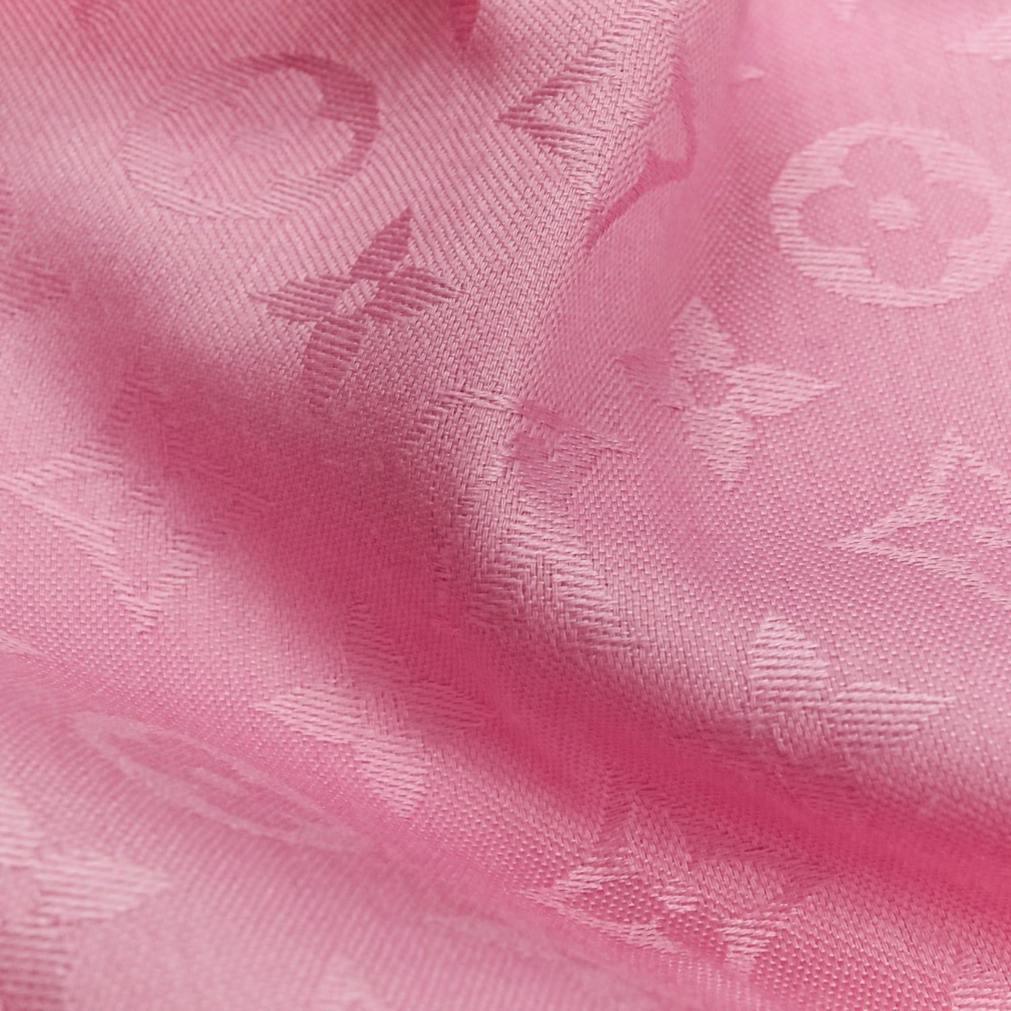 Louis Vuitton Louis Vuitton Monogram Silk Wool Shawl Stole 402336 Pink Women's Size ONE SIZE - 7 Thumbnail
