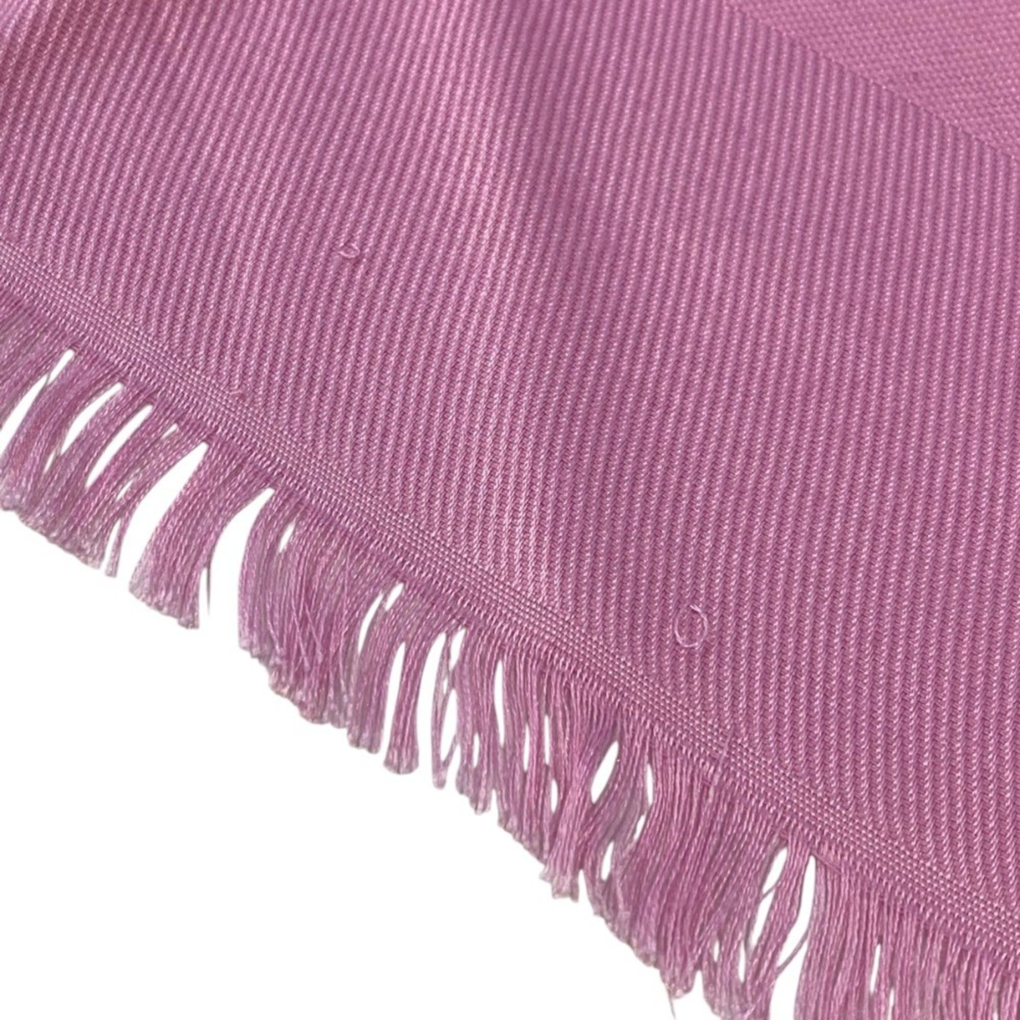 Louis Vuitton Louis Vuitton Monogram Silk Wool Shawl Stole 402336 Pink Women's Size ONE SIZE - 14 Thumbnail