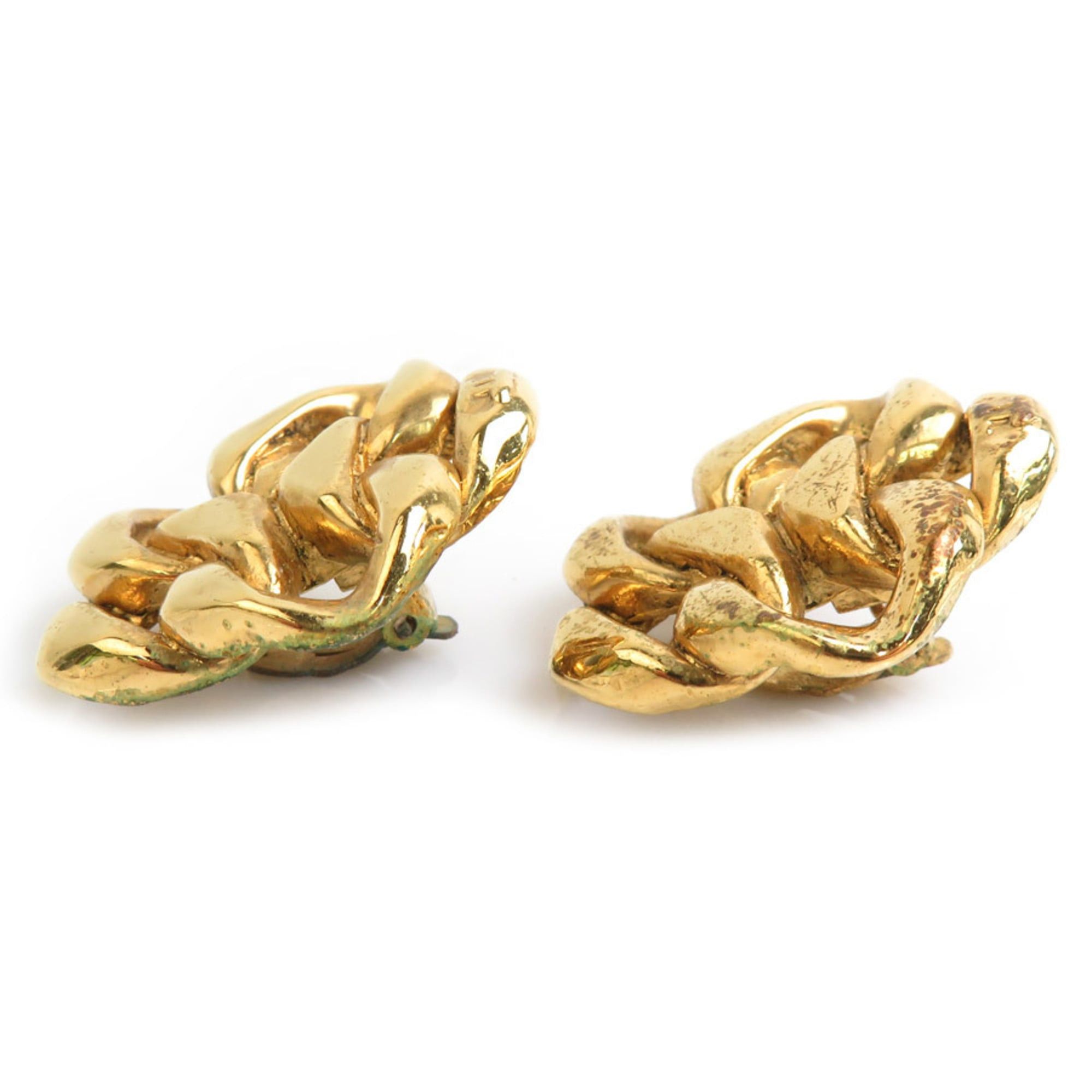 Chanel Chanel earrings, metal, gold, women's, free shipping, h32030a Size ONE SIZE - 3 Thumbnail