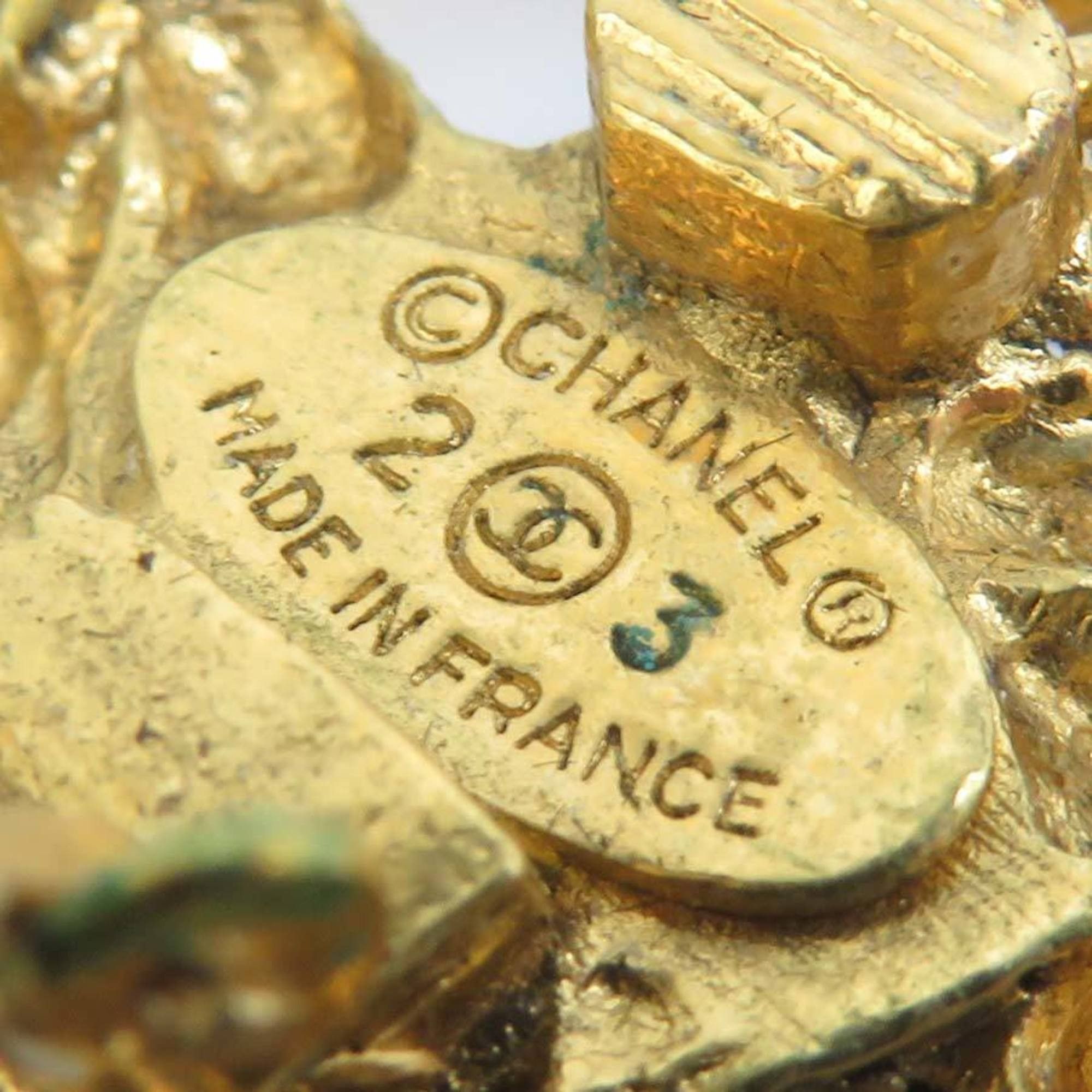 Chanel Chanel earrings, metal, gold, women's, free shipping, h32030a Size ONE SIZE - 10 Thumbnail