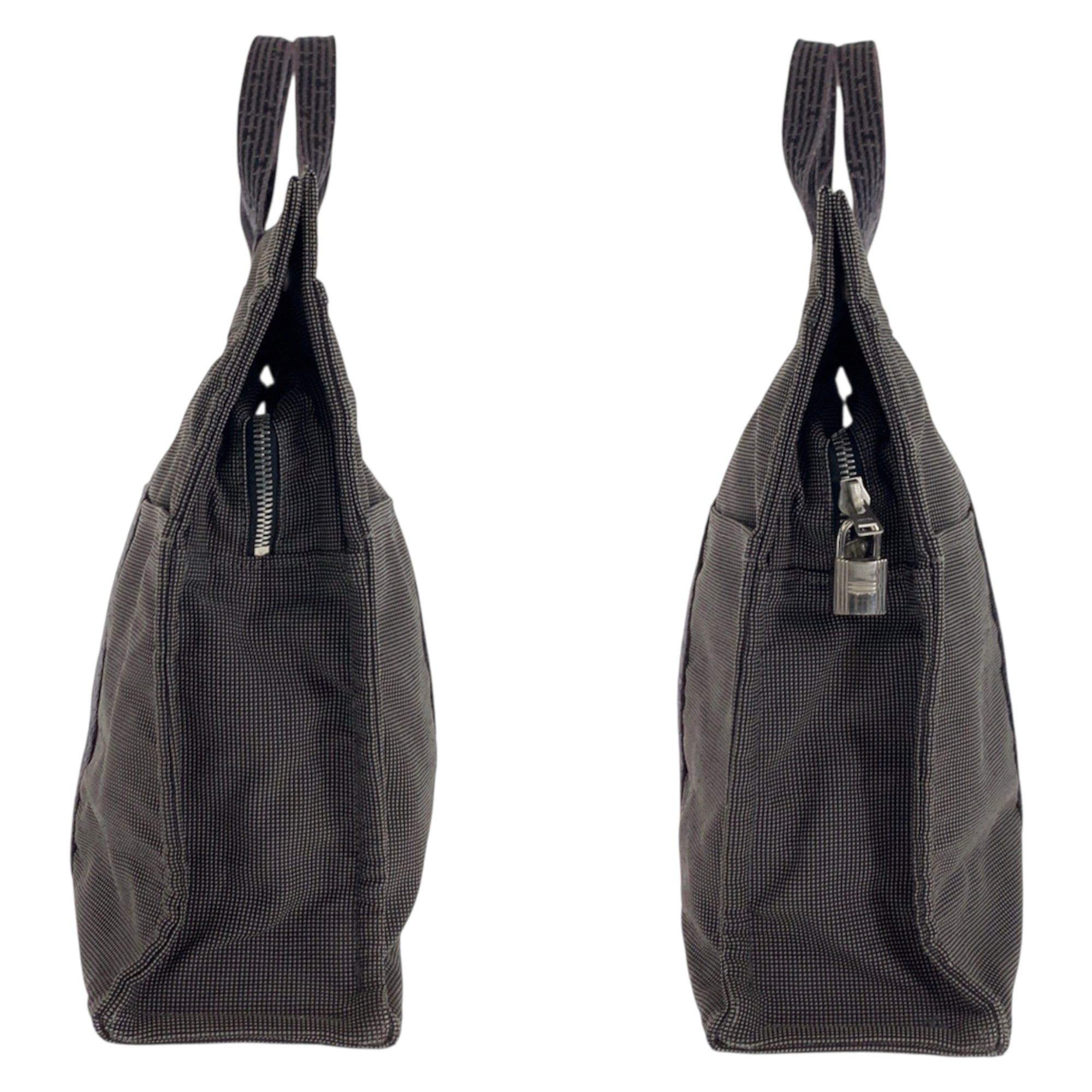 Hermes Hermes Herline MM Grey Silver Hardware Polyamide Polyester Tote Bag Handbag for Women Size ONE SIZE - 6 Thumbnail