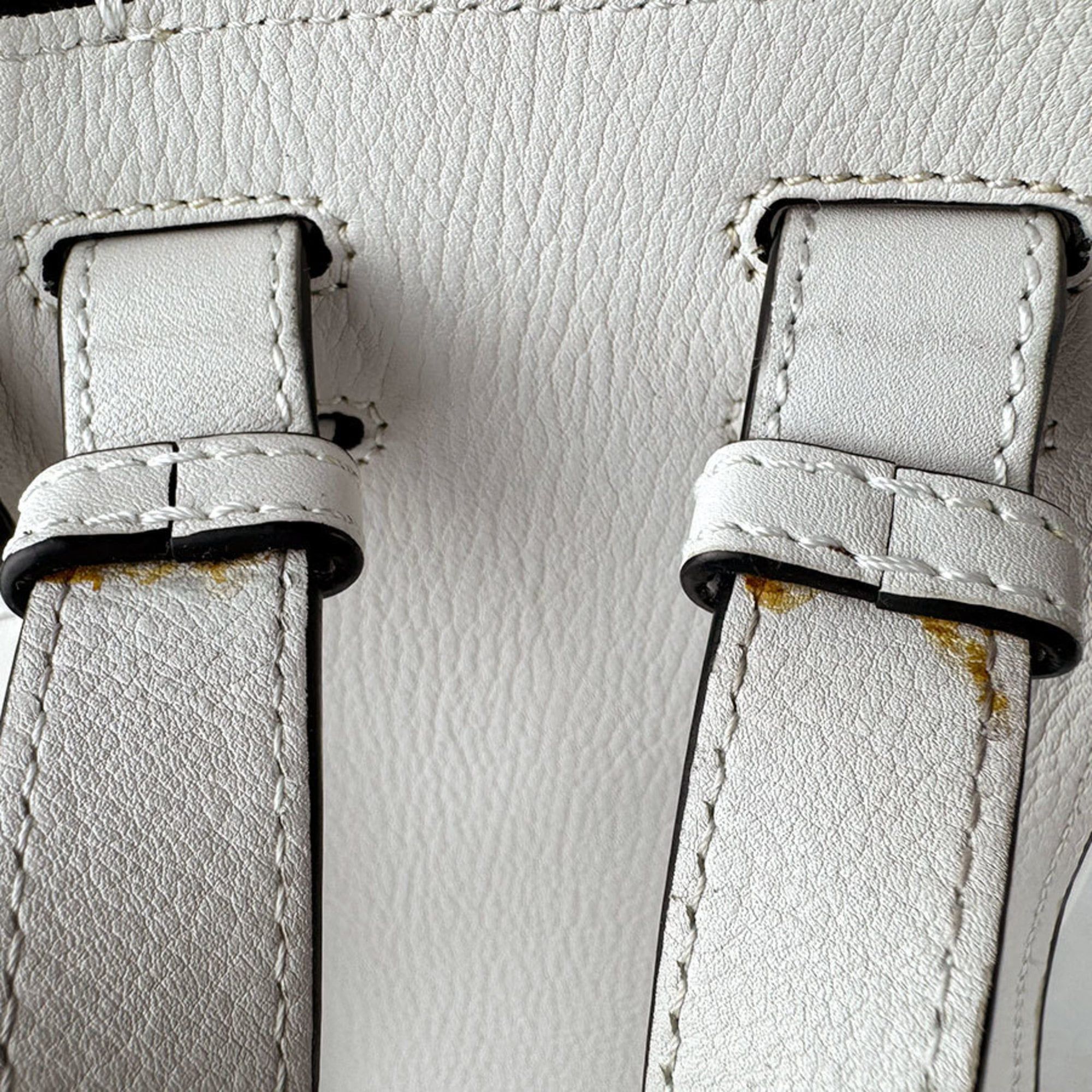 Loewe Loewe Hammock Leather Shoulder Bag/Handbag, White, Women's, Free Shipping (z8991) Size ONE SIZE - 14 Thumbnail