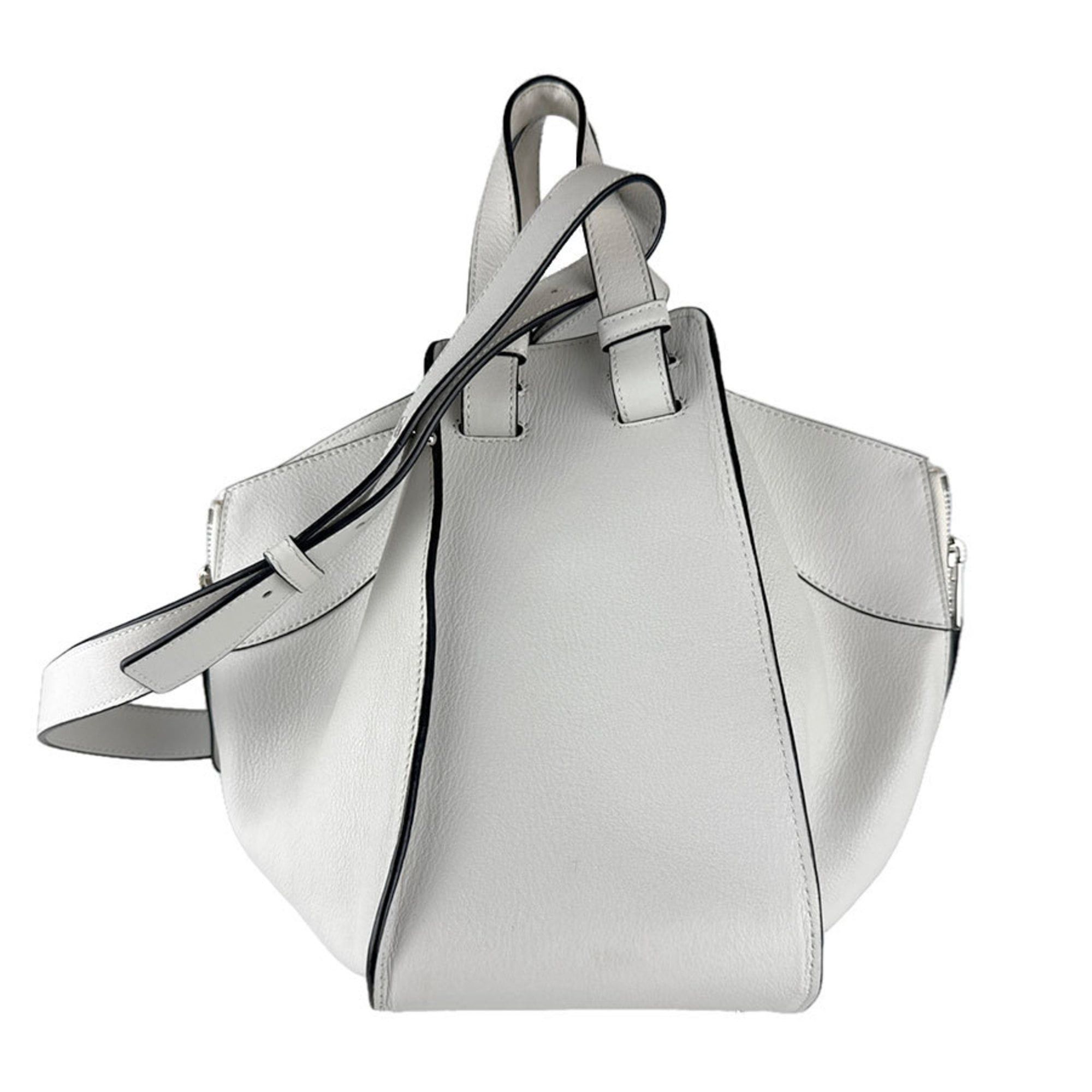 Loewe Loewe Hammock Leather Shoulder Bag/Handbag, White, Women's, Free Shipping (z8991) Size ONE SIZE - 3 Thumbnail