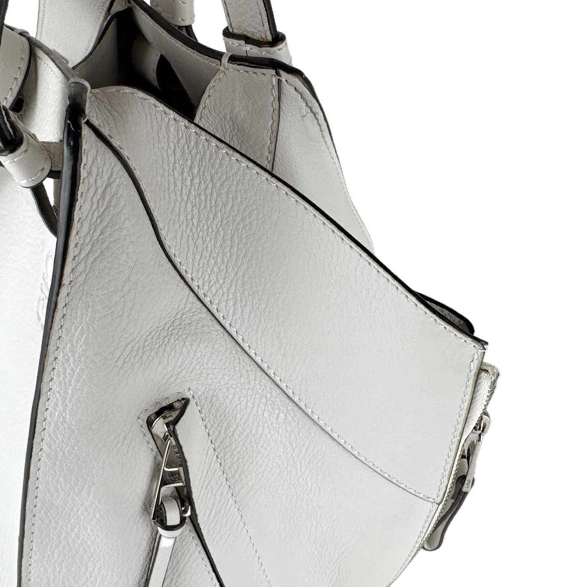 Loewe Loewe Hammock Leather Shoulder Bag/Handbag, White, Women's, Free Shipping (z8991) Size ONE SIZE - 7 Thumbnail