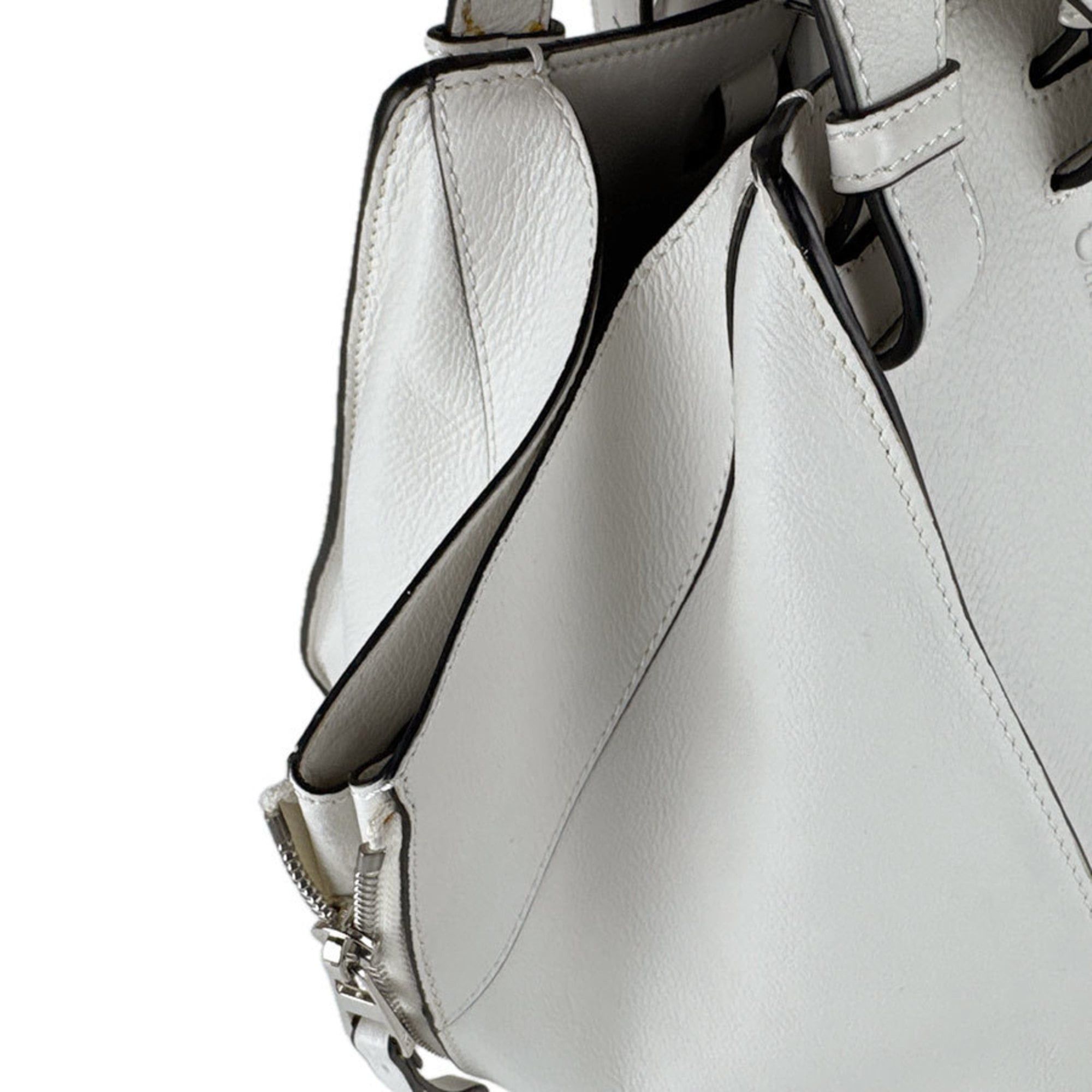 Loewe Loewe Hammock Leather Shoulder Bag/Handbag, White, Women's, Free Shipping (z8991) Size ONE SIZE - 6 Thumbnail