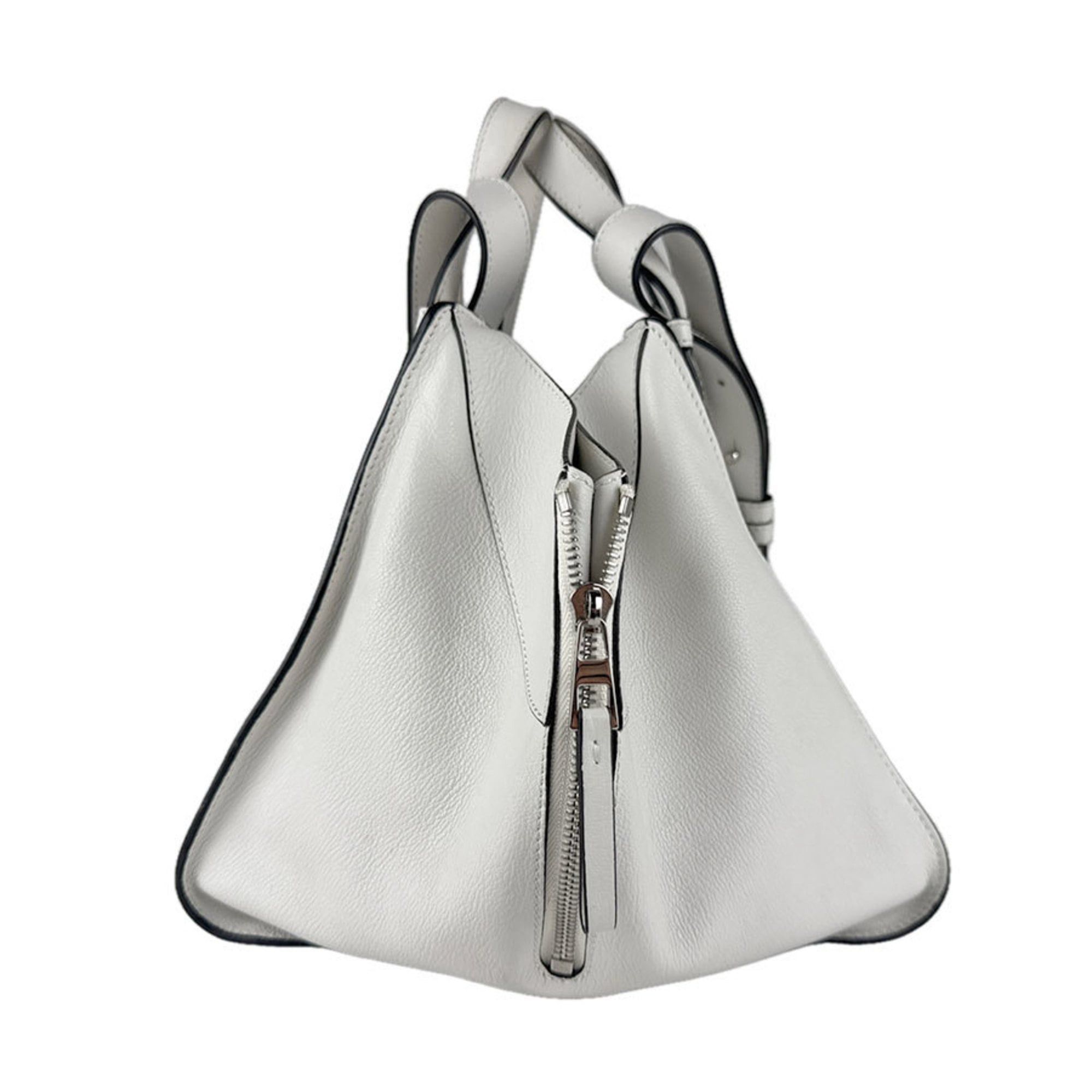 Loewe Loewe Hammock Leather Shoulder Bag/Handbag, White, Women's, Free Shipping (z8991) Size ONE SIZE - 2 Thumbnail