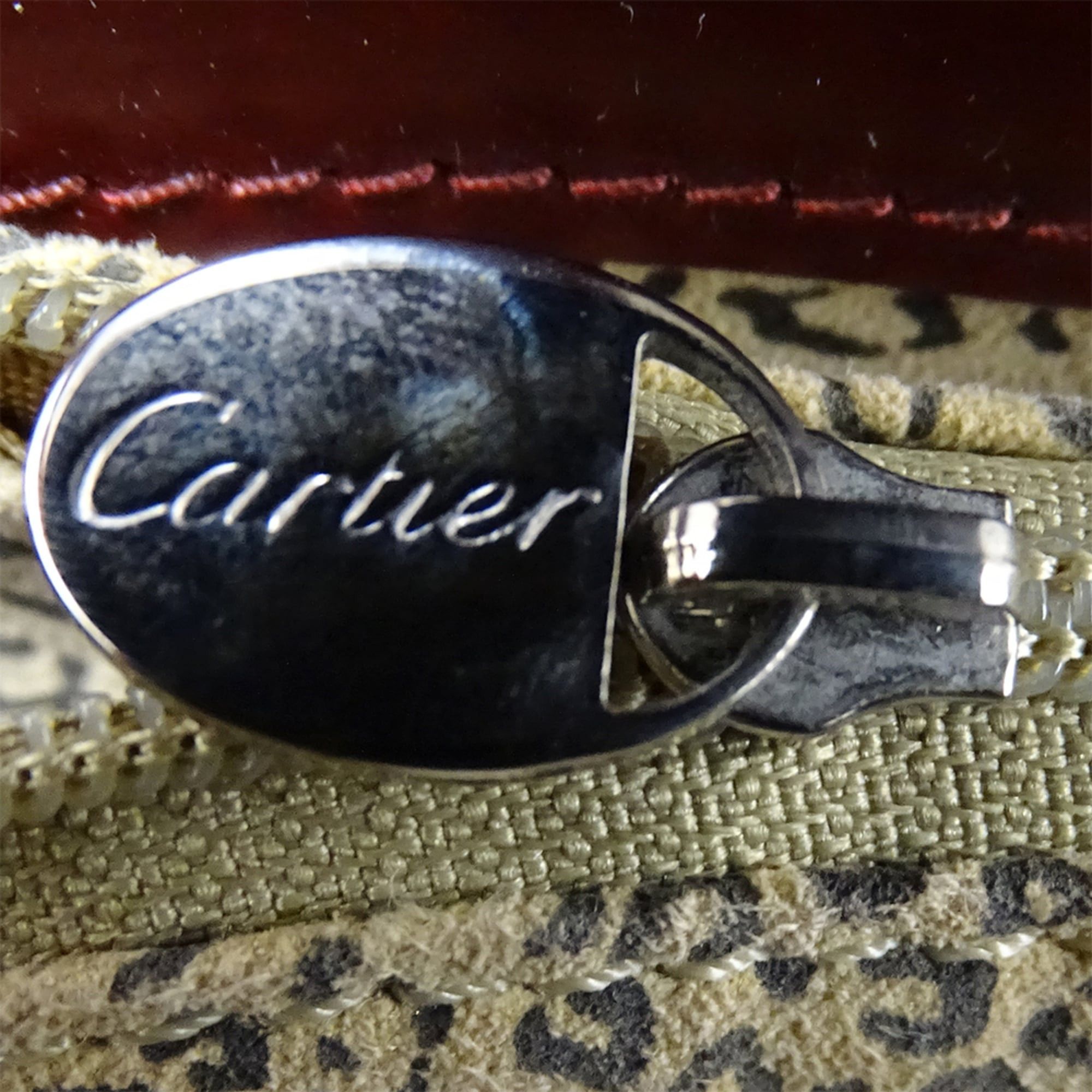 Cartier Cartier handbag for women, brand name, patent leather, Panthère, Bordeaux. Size ONE SIZE - 17 Thumbnail