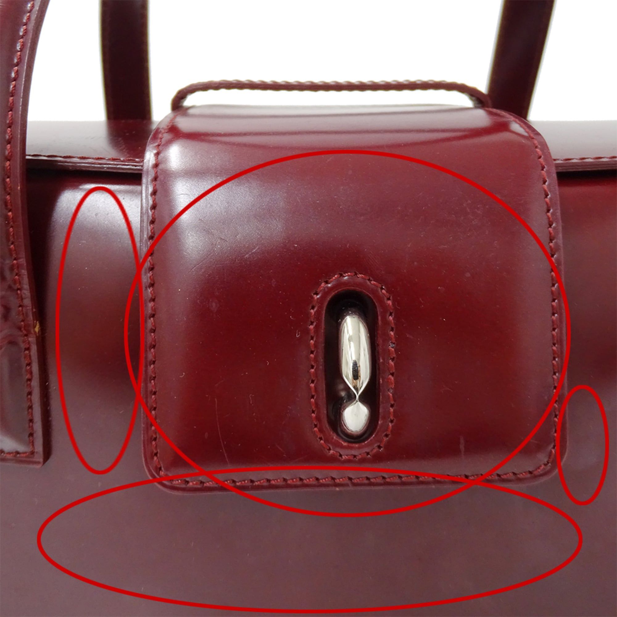 Cartier Cartier handbag for women, brand name, patent leather, Panthère, Bordeaux. Size ONE SIZE - 8 Thumbnail