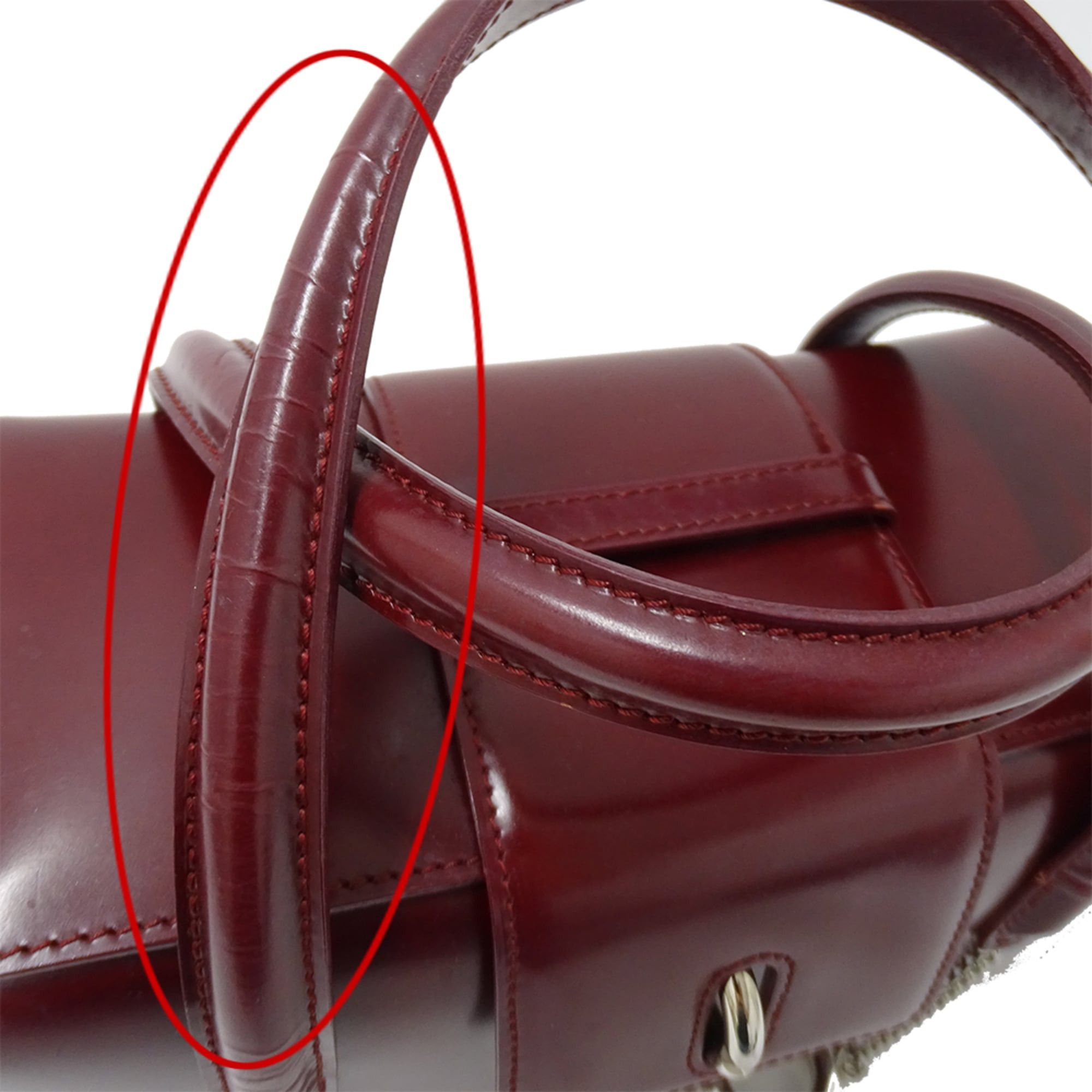 Cartier Cartier handbag for women, brand name, patent leather, Panthère, Bordeaux. Size ONE SIZE - 15 Thumbnail