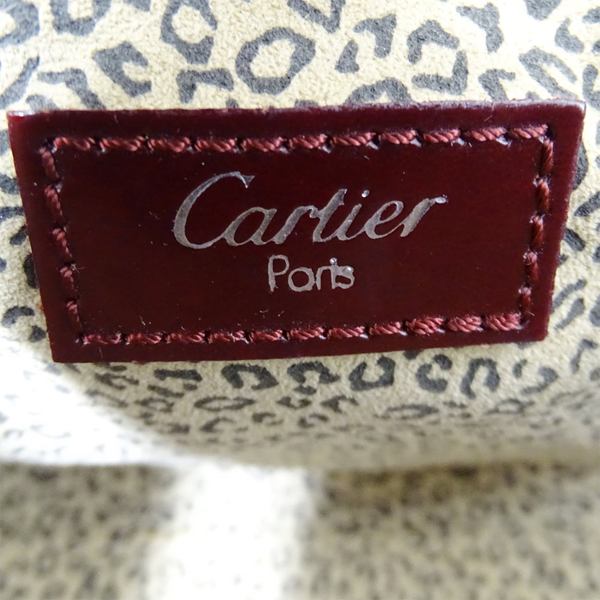 Cartier Cartier handbag for women, brand name, patent leather, Panthère, Bordeaux. Size ONE SIZE - 6 Thumbnail